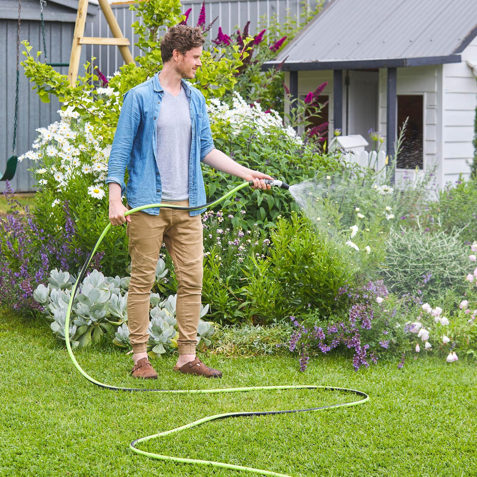 Pope 12.5mm x 15m HydraFlex Garden Hose with Nozzle Bunnings Australia