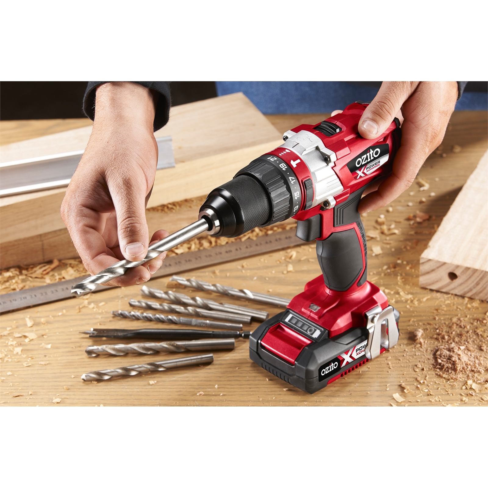 Ozito PXC Brushless Hammer Drill Kit Bunnings New Zealand
