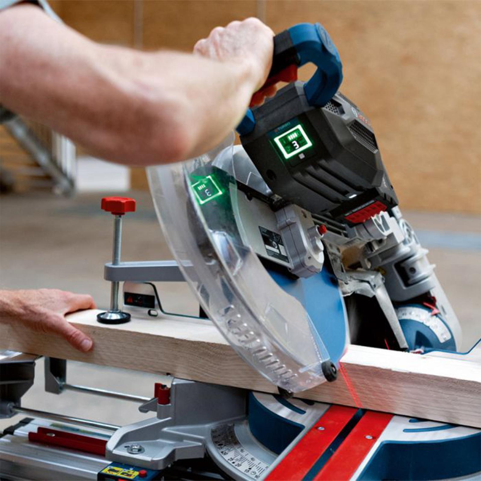 Bosch Blue 18V BITURBO Brushless 305mm Mitre Saw Skin Only Bunnings