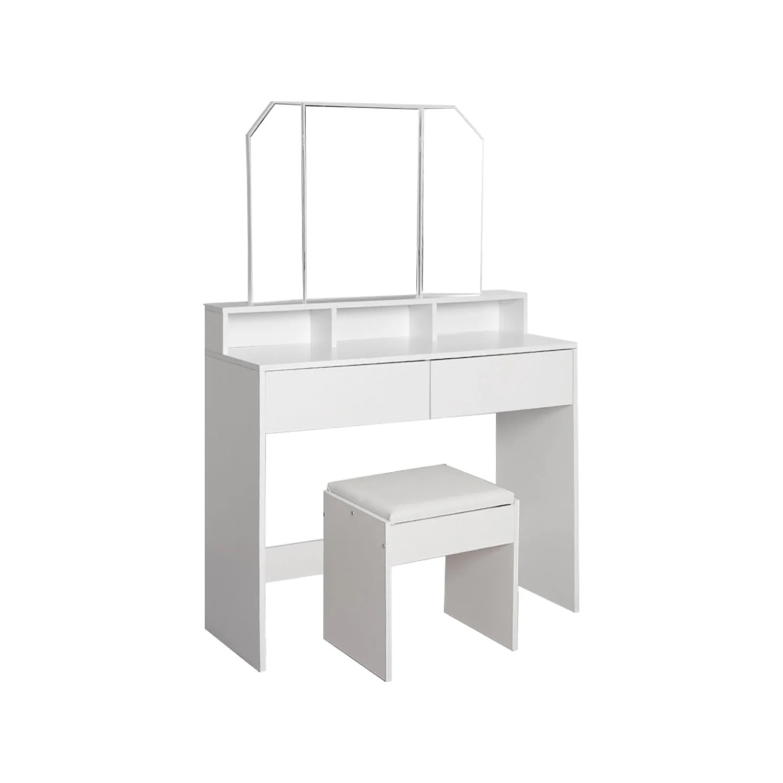 Levede Dressing Table Stool Foldable Mirror Jewellery Makeup