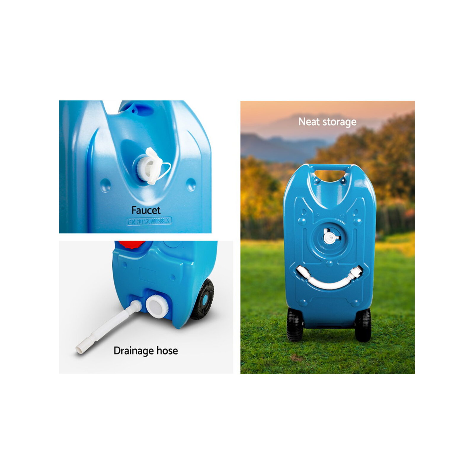 Weisshorn 40L Portable Water Tank Camping Hiking Caravan Bunnings