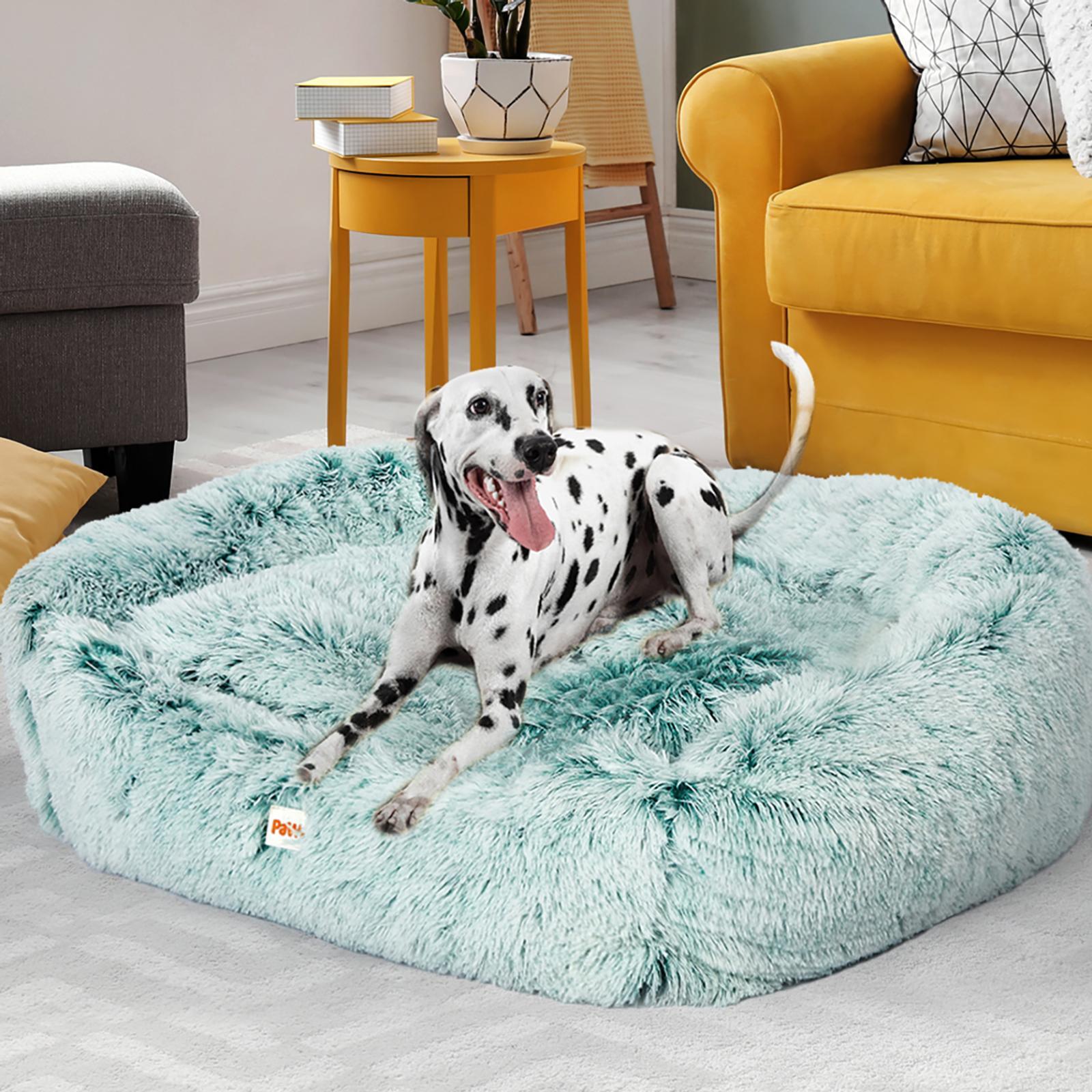 Dog Calming Bed Warm Soft Plush Comfy Sleeping Kennel Cave Memory Foam