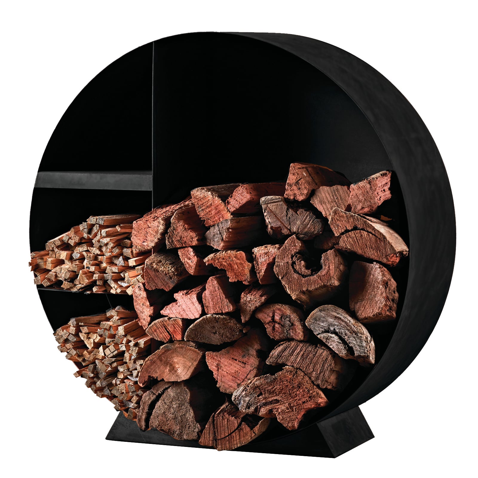 Scandia Round Wood Storage 75cm (Black) Black Bunnings Australia