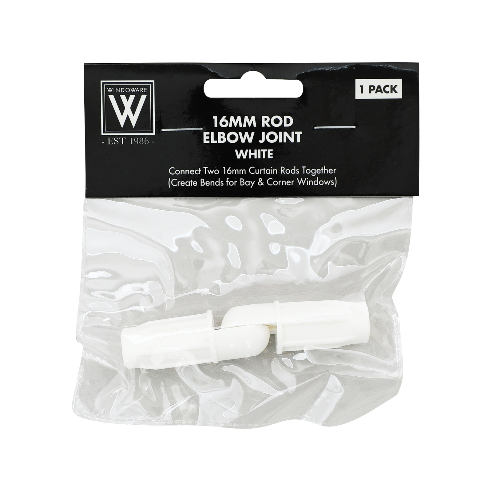 Windoware White Curtain Rod Elbow Joint Bunnings Australia