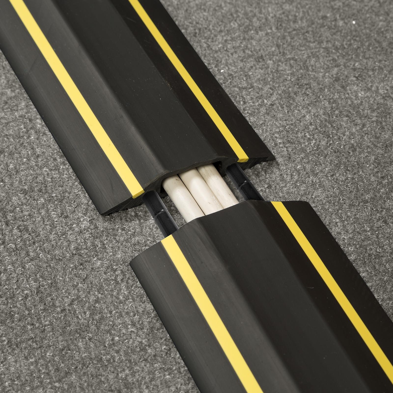 DLine 30 x 10mm 9m Black And High Visibility Yellow Medium Duty Floor