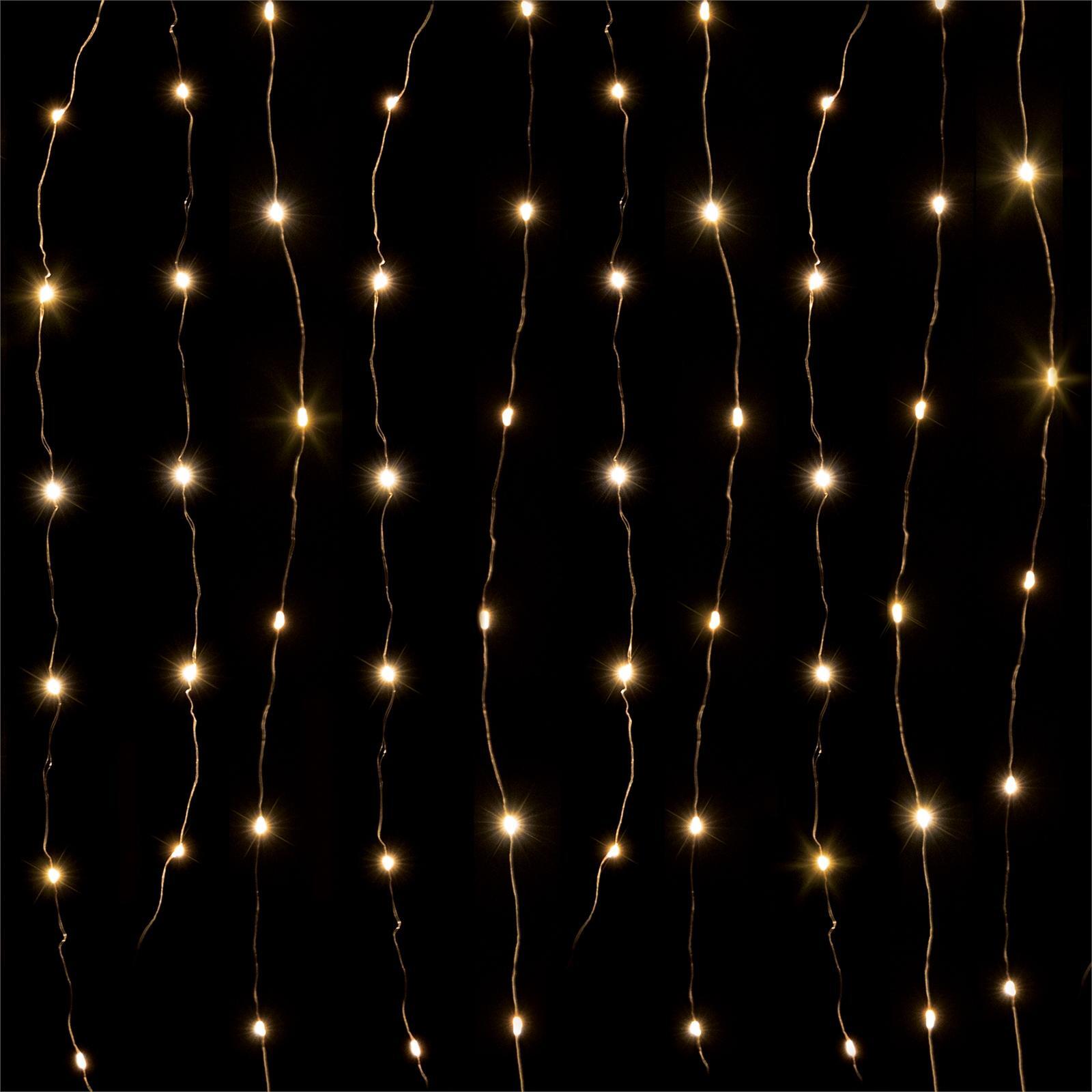 Lytworx 300 Warm White Low Voltage Copper Wire Curtain Lights