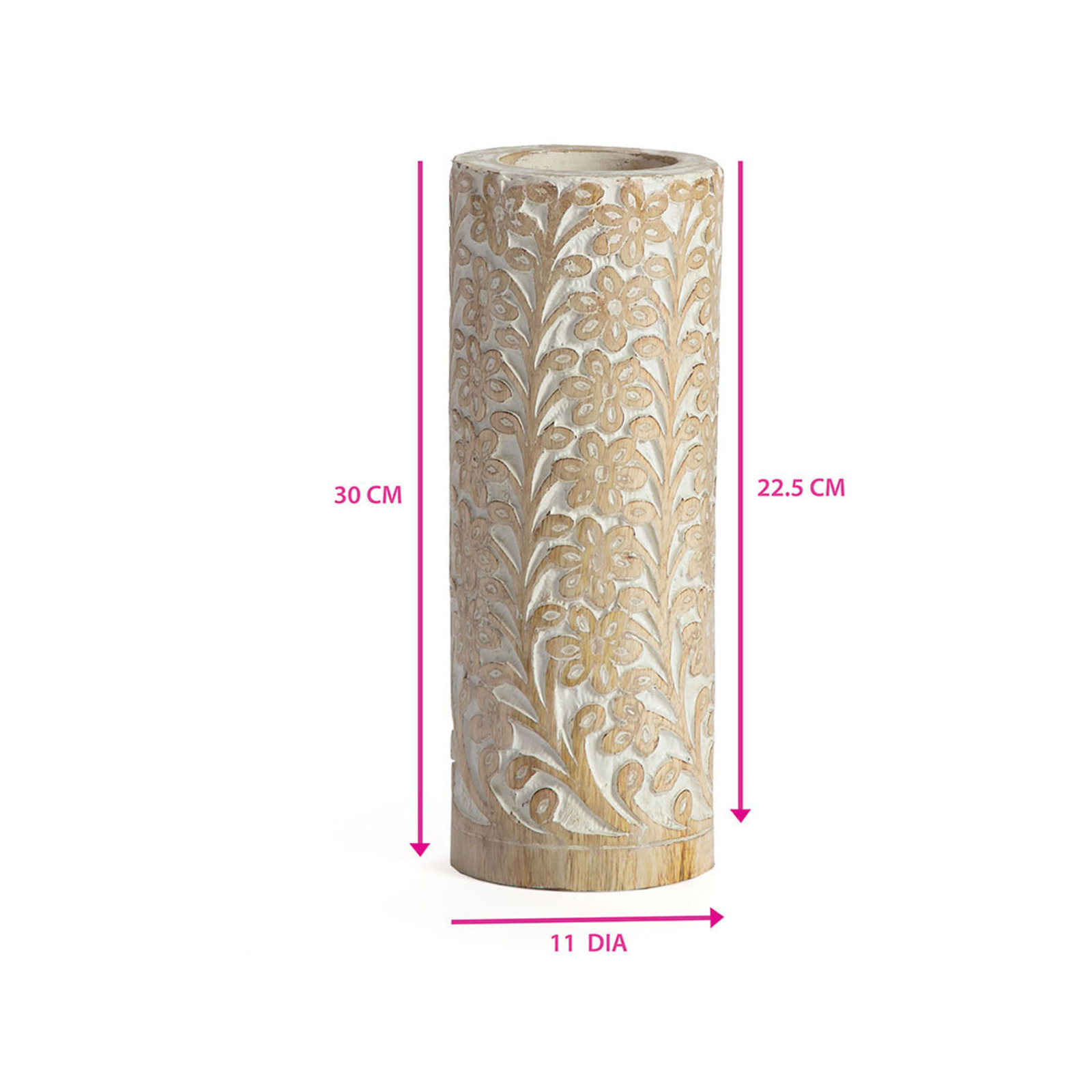 Willow & Silk Mango Wood Flower Vase Medium Bunnings Australia