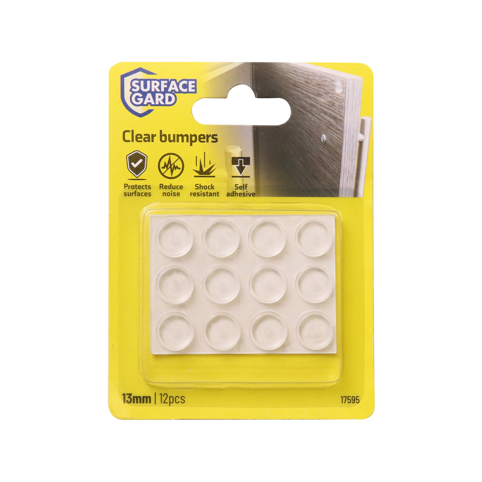 Surface Gard 13mm Clear Round Rubber Bumper 12 Pack Bunnings Australia