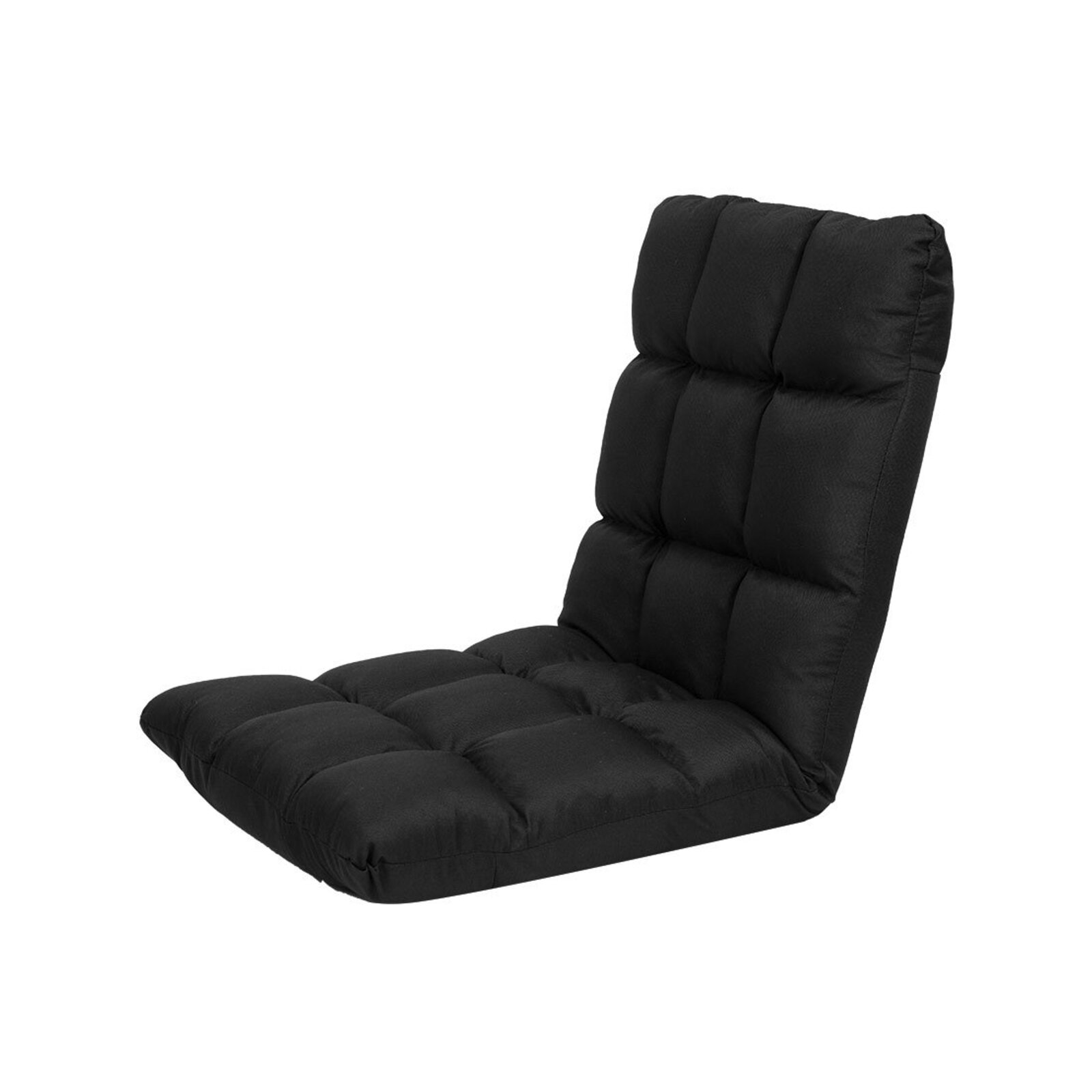 Adjustable Floor Gaming Lounge Linen Chair 99x41x12cm Black Bunnings