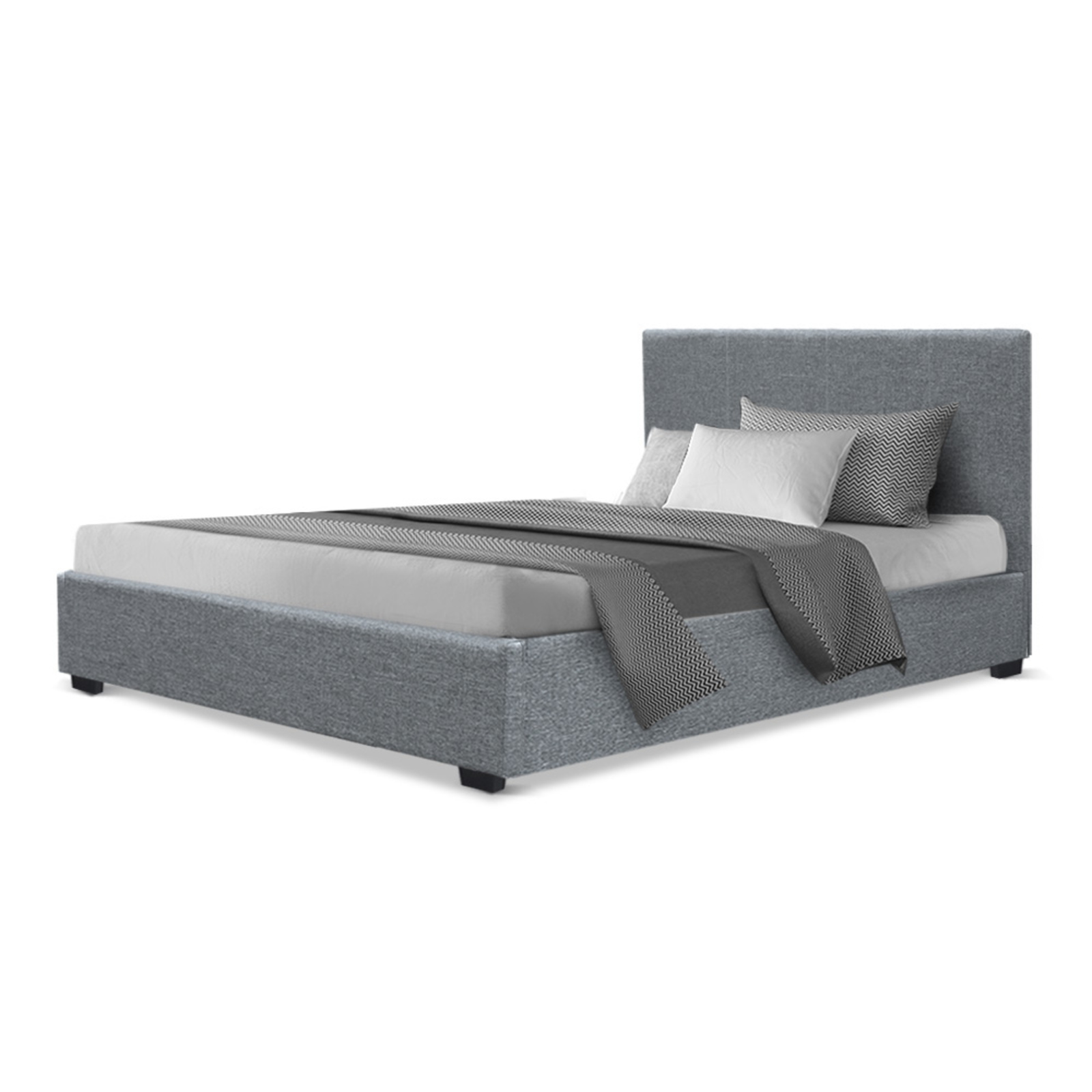 King Single Size Gas Lift Bed Frame Base With Storage Fabric Bunnings