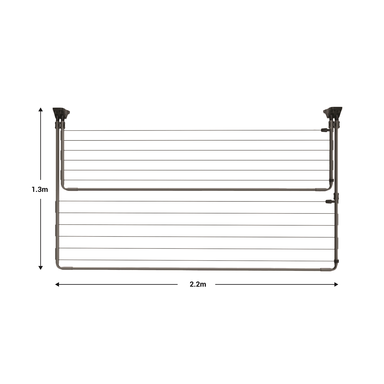 Hills 26m Woodland Grey Double Folding Clothesline Bunnings New Zealand