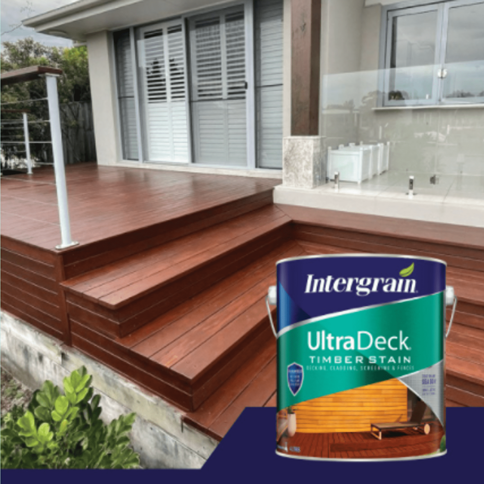Intergrain 4L Jarrah / Redgum UltraDeck Timber Decking Stain Bunnings