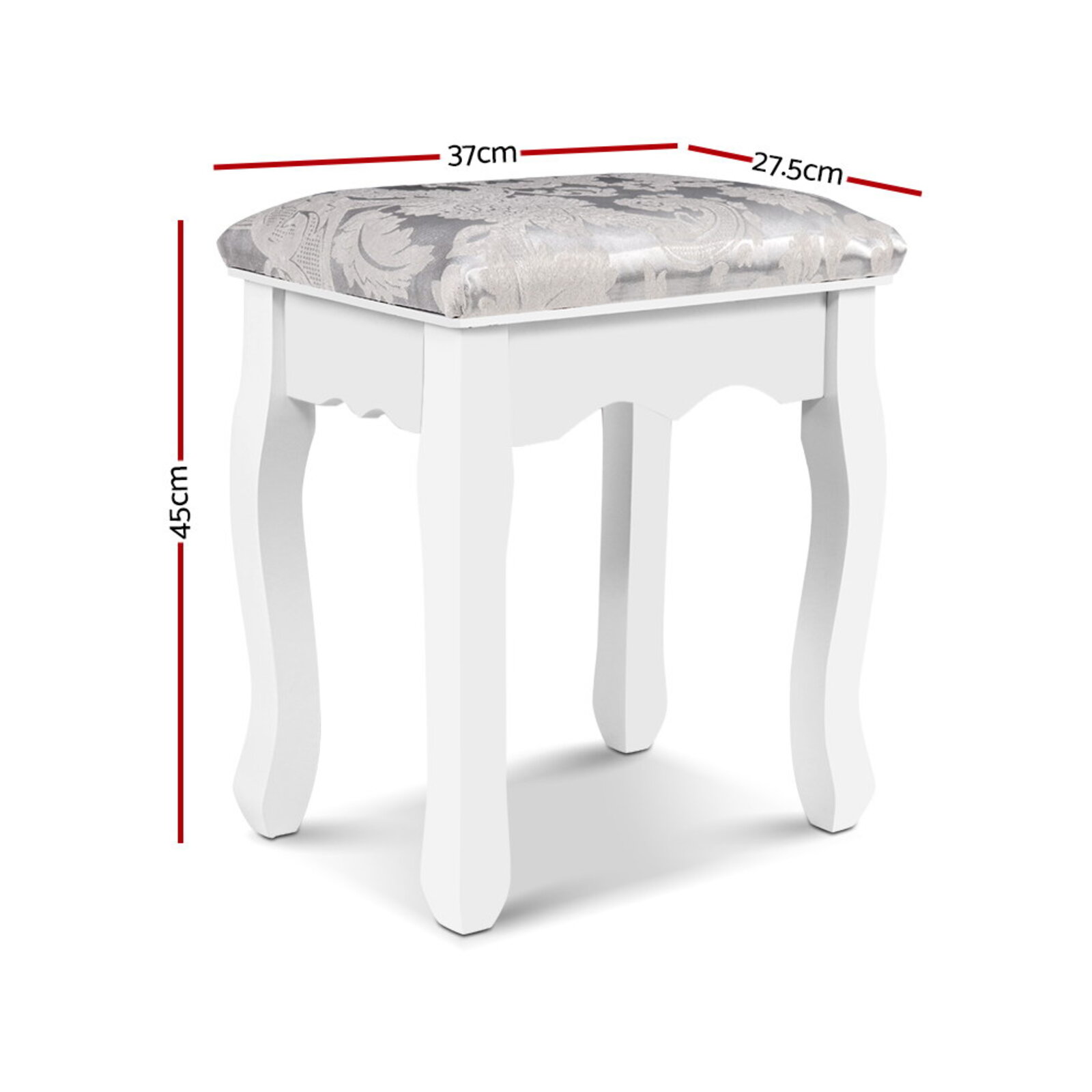 Artiss Dressing Table Stool White Make Up Chair Fabric Furniture