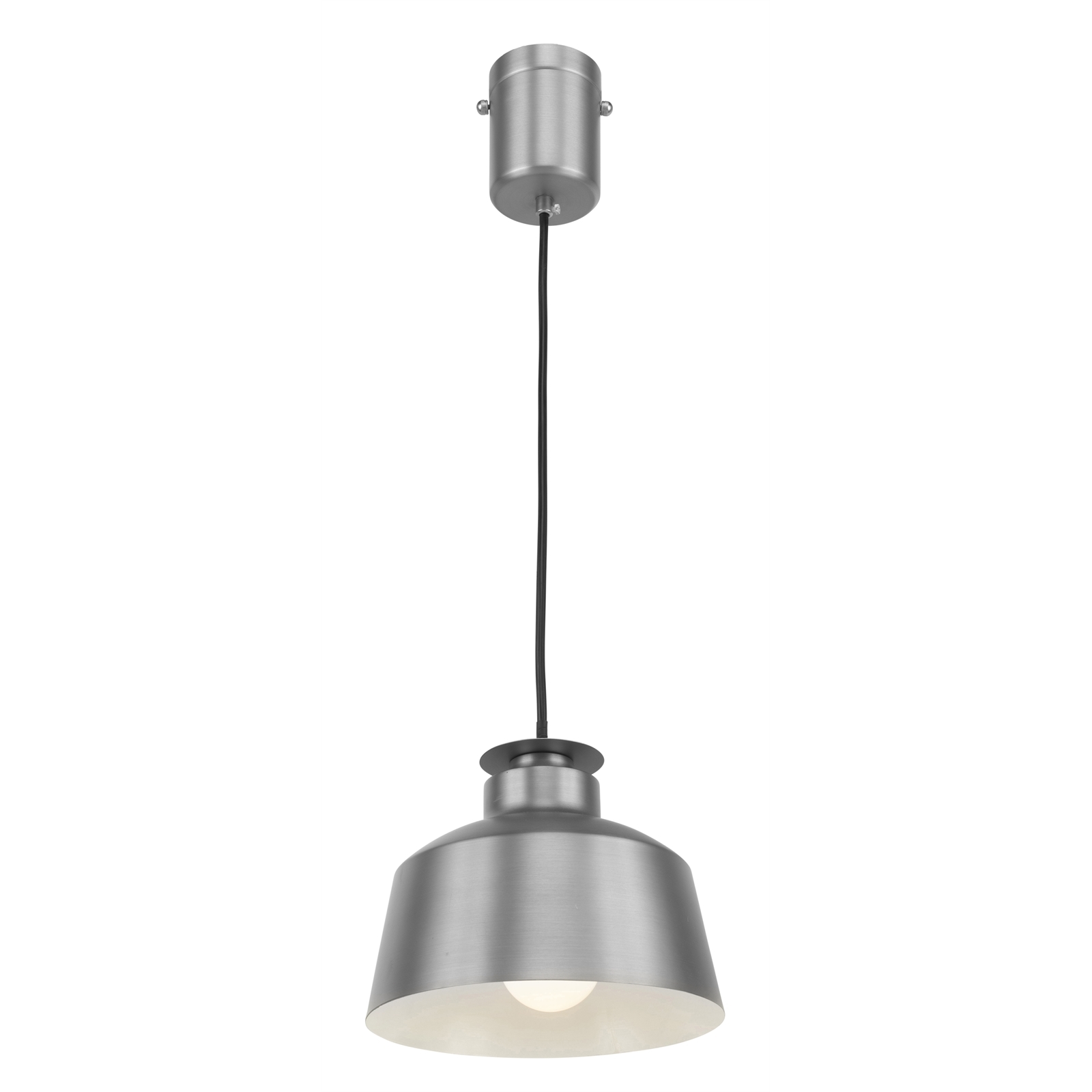 Brilliant 20cm Pewter Grey Metal Edie DIY PlugIn Lux Industrial