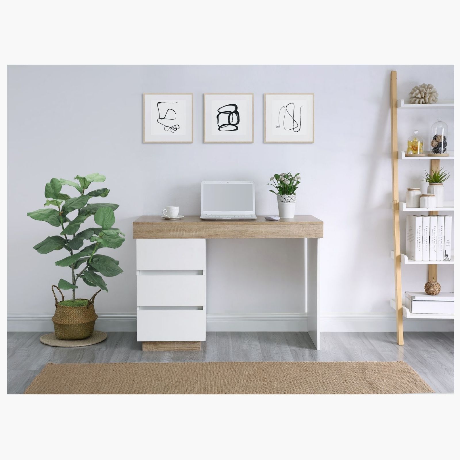 Coastal White Wooden Desk Bunnings Australia