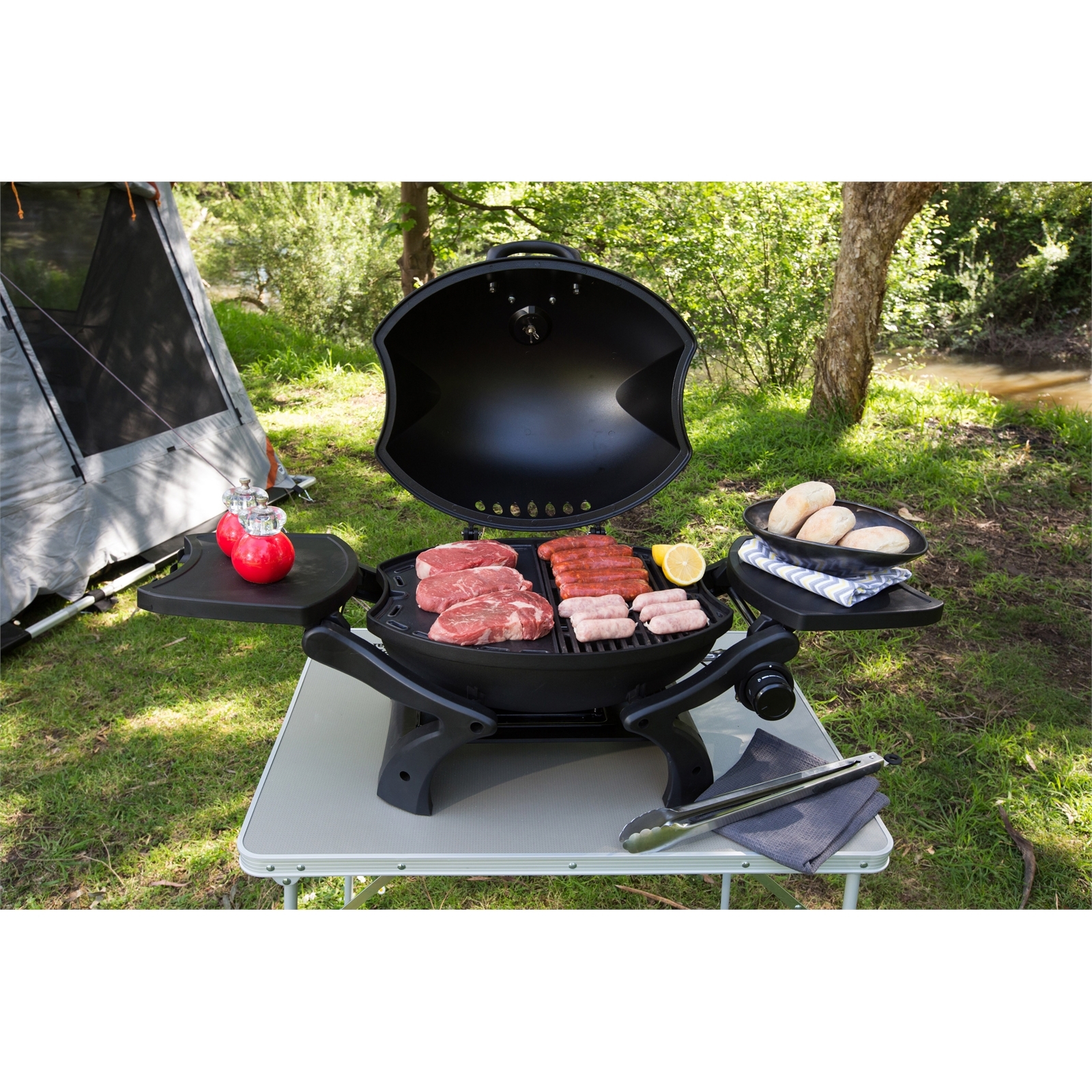 Gasmate Odyssey 1 Burner Portable BBQ Black Bunnings Australia