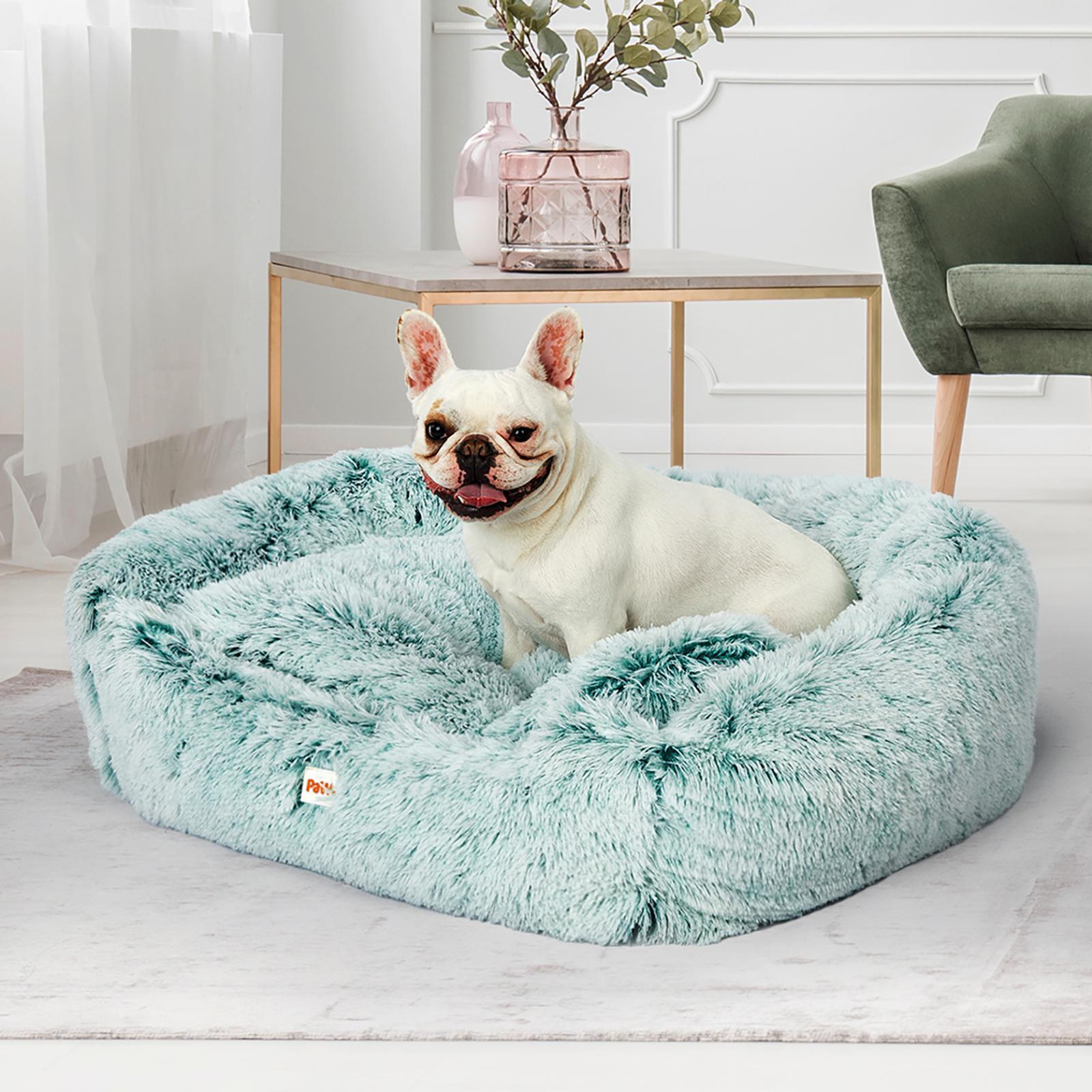 Dog Calming Bed Warm Soft Plush Comfy Sleeping Kennel Cave Memory Foam