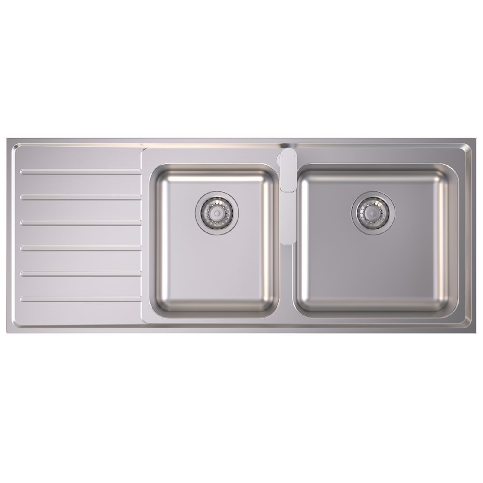 Caroma 1.75L Stainless Steel Right Hand Side Bowl Over Mount Sink