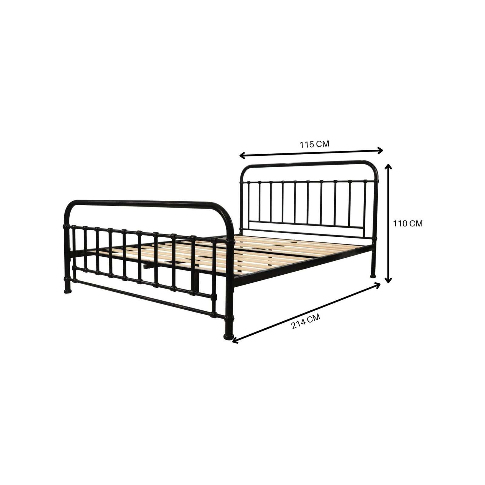 Metallica King Single Bed Size Metal Frame Platform Mattress Base