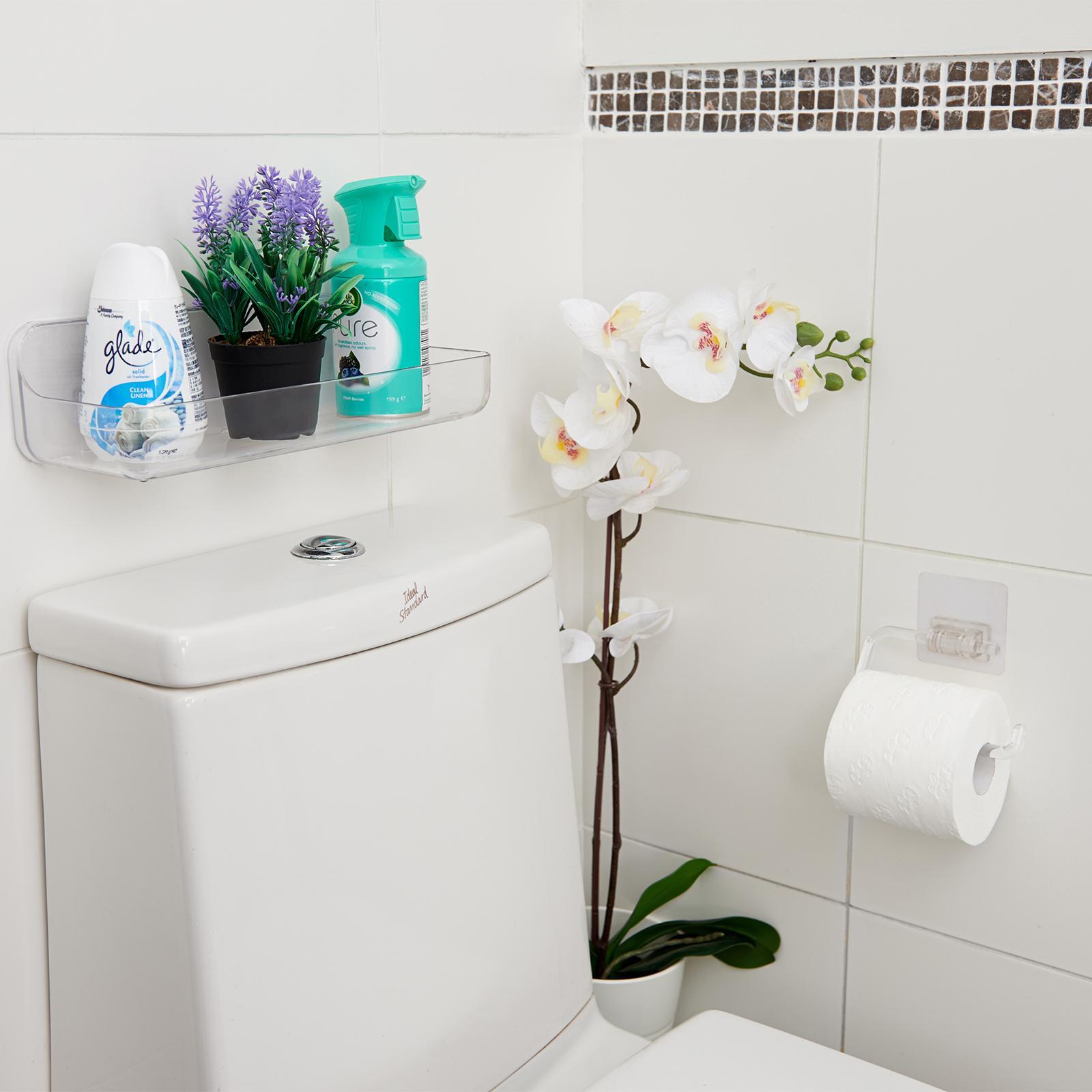 Naleon Clear Peel 'N' Stick Toilet Roll Holder Bunnings Australia