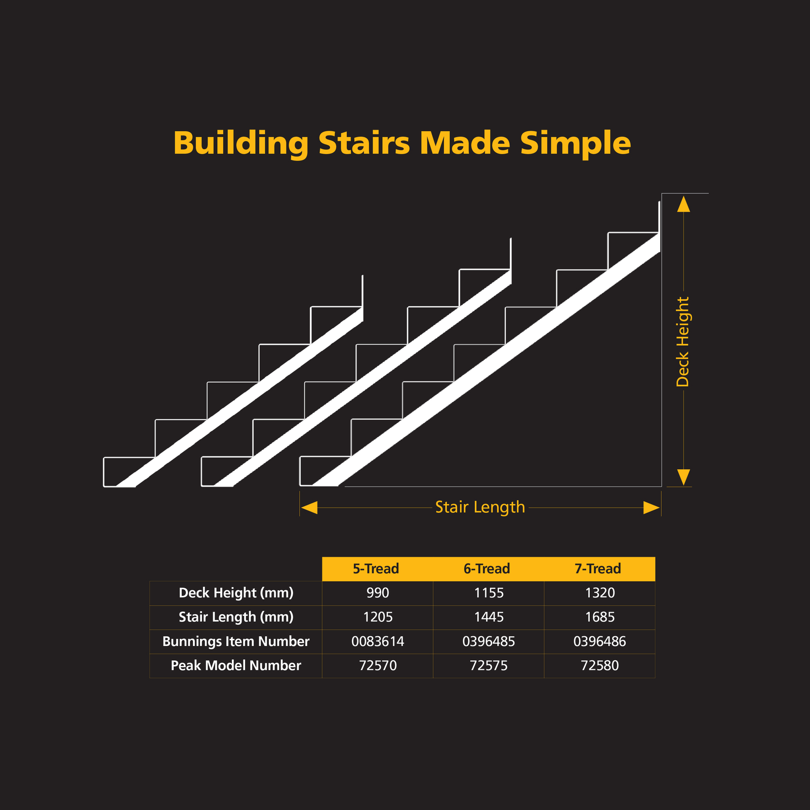 Peak Products Black 7 Tread Steel Stair Stringer Bunnings Australia