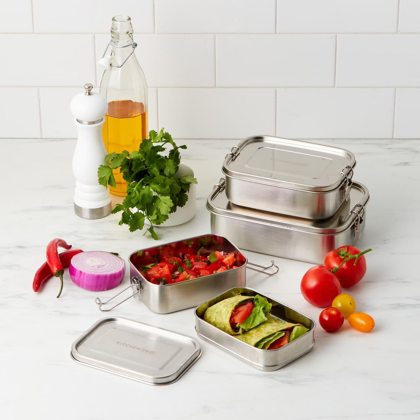 Kitchen Pro Bento Stainless Steel Lunch Box 1.8L Bunnings Australia