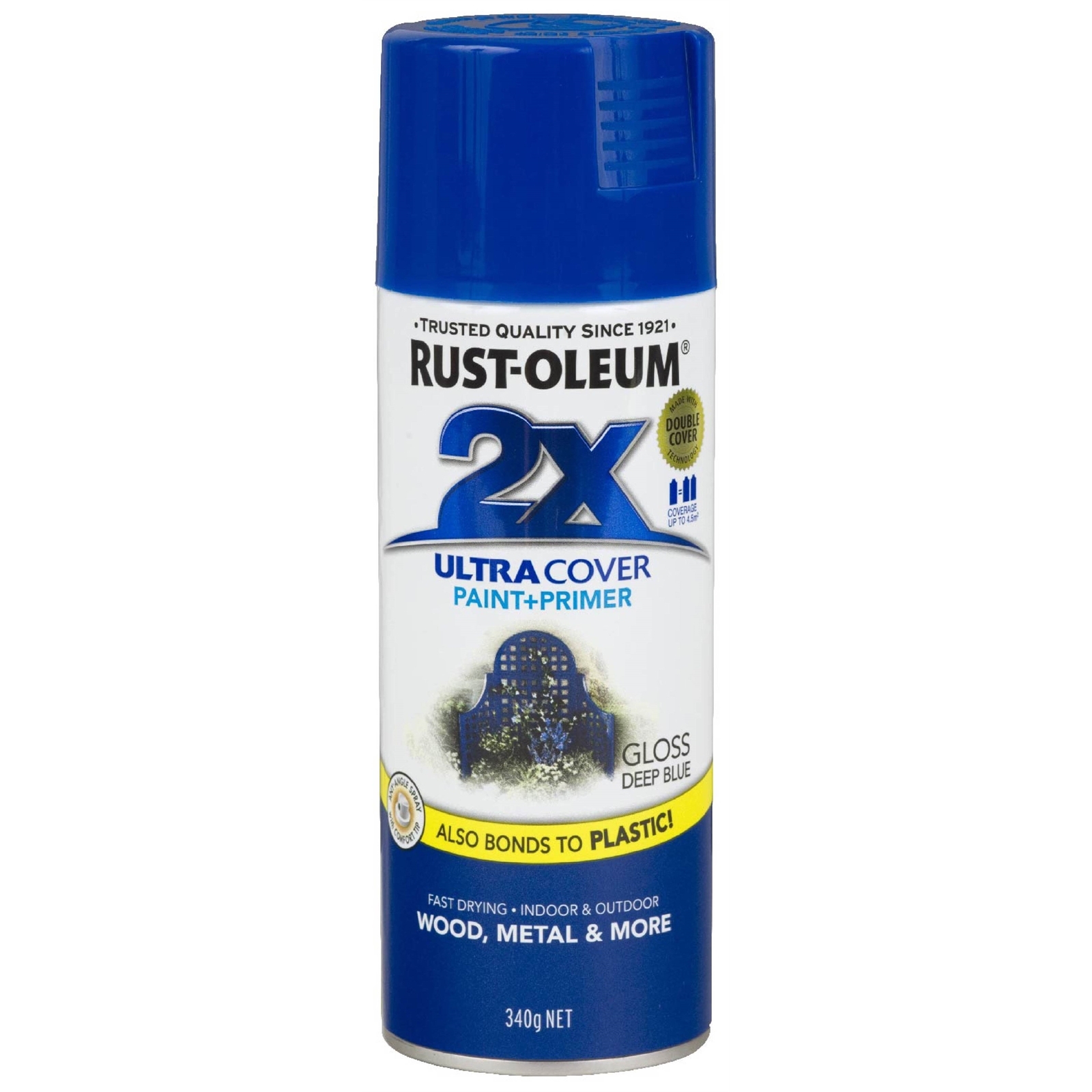 RustOleum 340g 2X Ultra Cover Paint+Prime Gloss Deep Blue Spray Paint