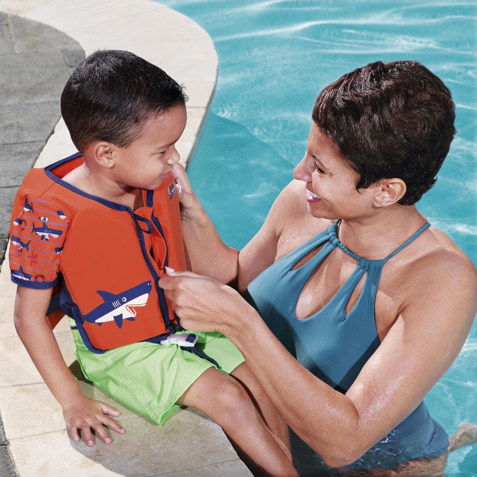 Bestway Orange Swim Safe Kids Swim Vest With Sleeves Bunnings New Zealand