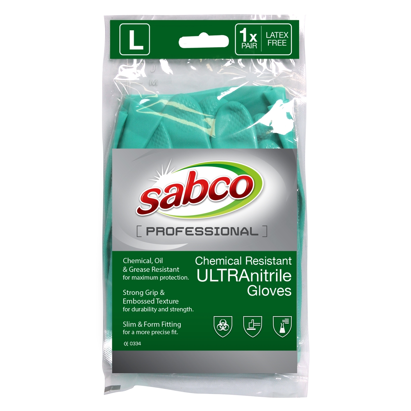Sabco Large Professional Ultra Nitrile Chemical Resistant Gloves 1