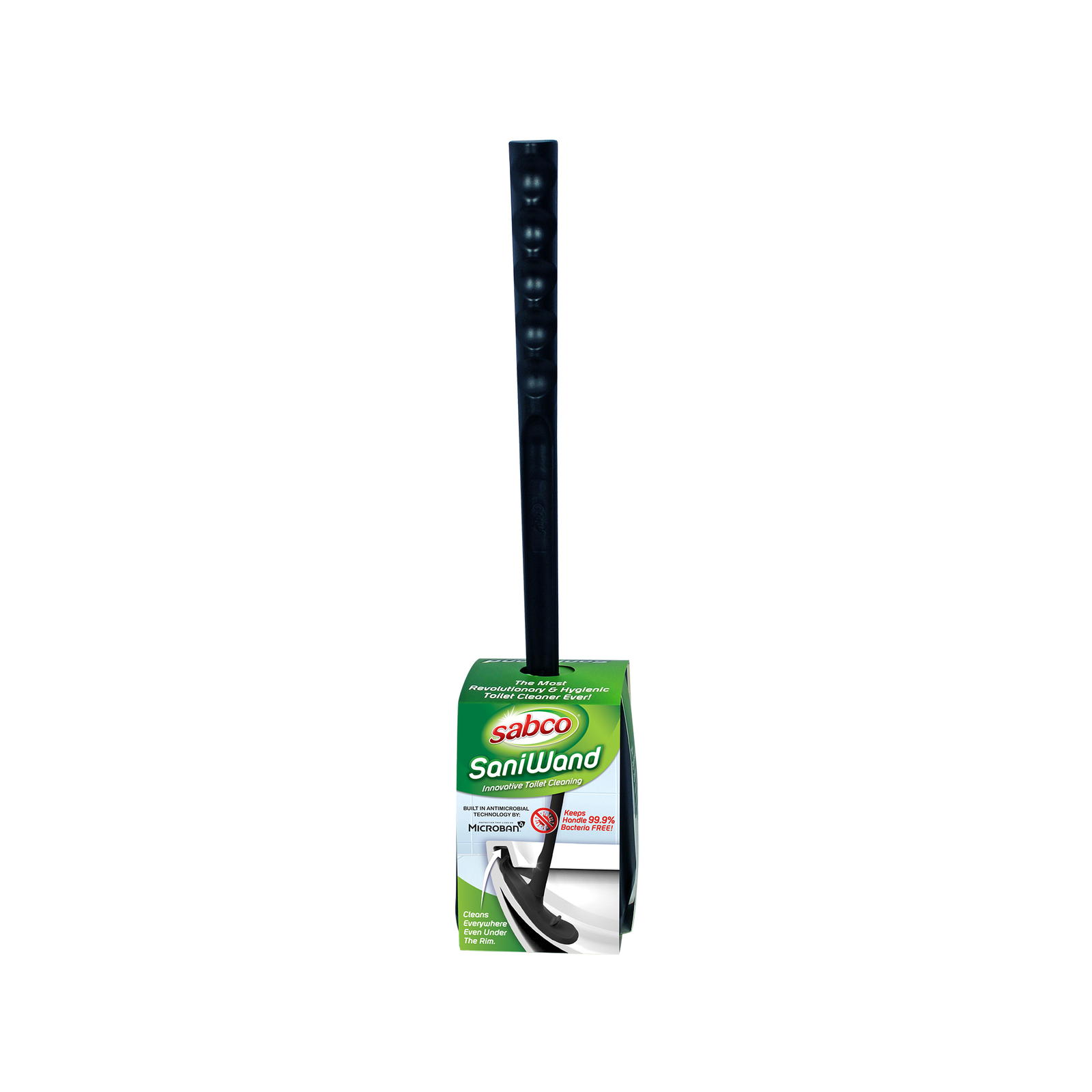 Sabco Black Saniwand Hygienic Toilet Brush with Caddy Bunnings Australia