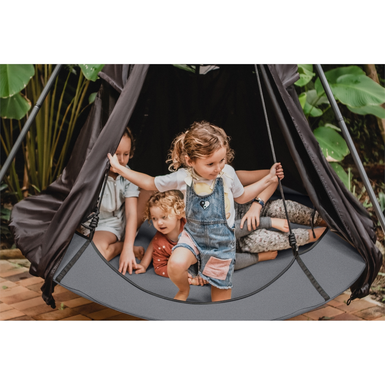 Hangout Pod 1.8m Grey Family Hammock Bed Bunnings Australia