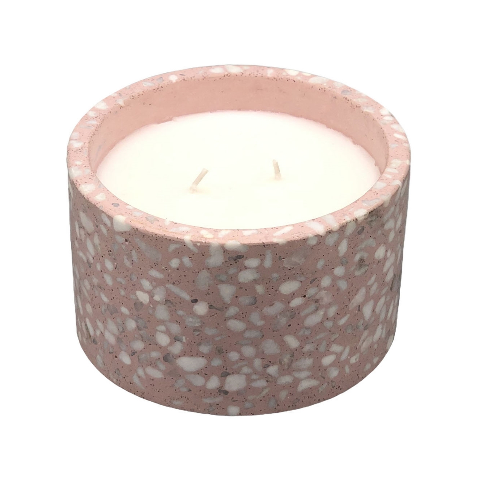 Marquee 130 x 130 x 80mm Terrazzo Pink Citronella Candle Bunnings