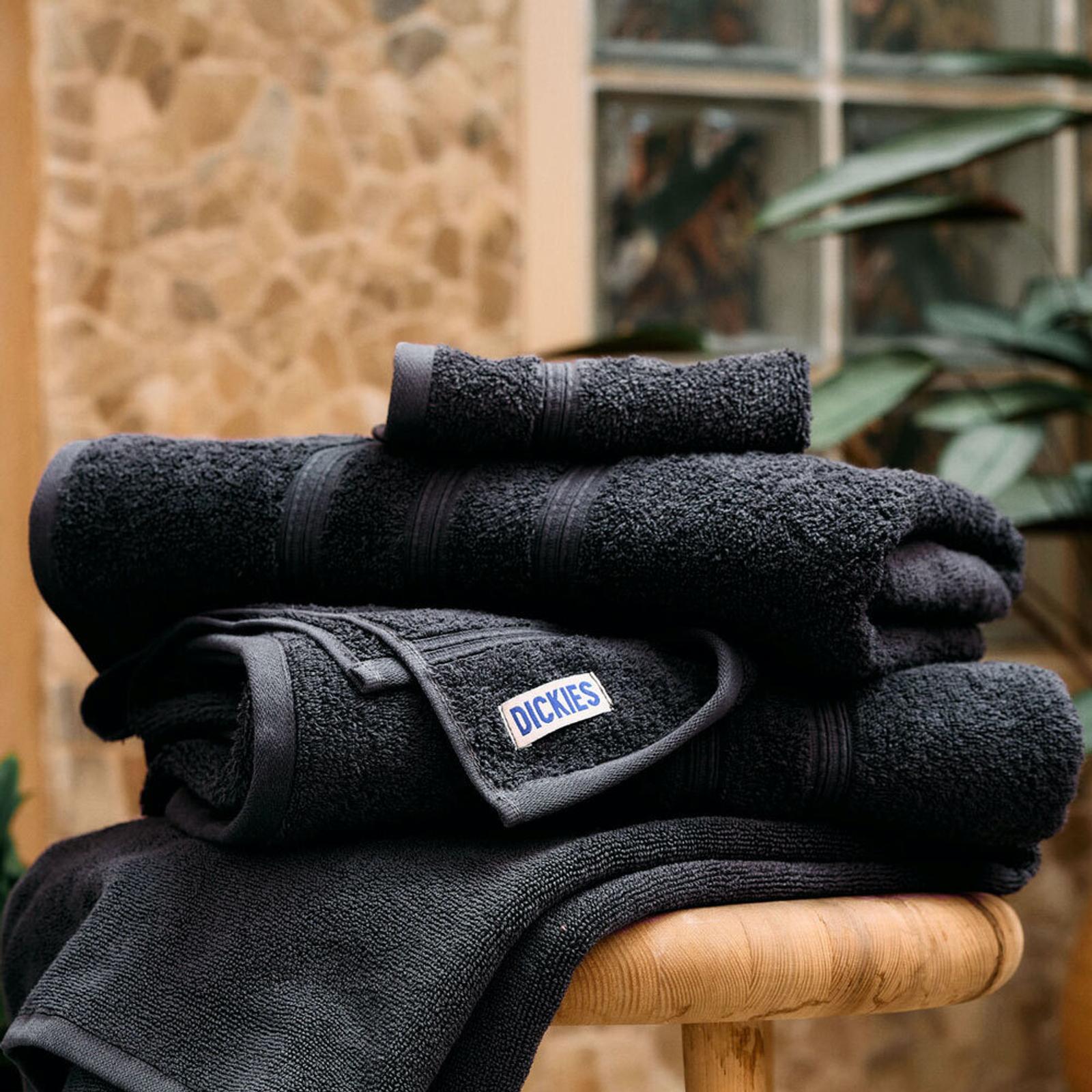 5pc Dickies Antibacterial Towel Set Charcoal Bunnings Australia