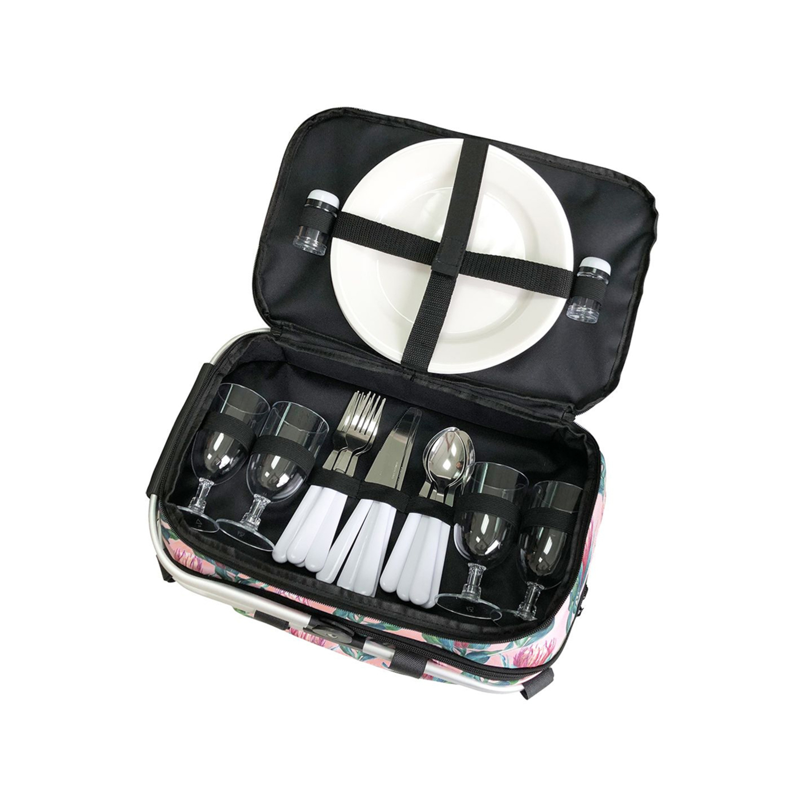 Sachi 4Person Insulated 47cm Picnic Basket Protea Bunnings Australia