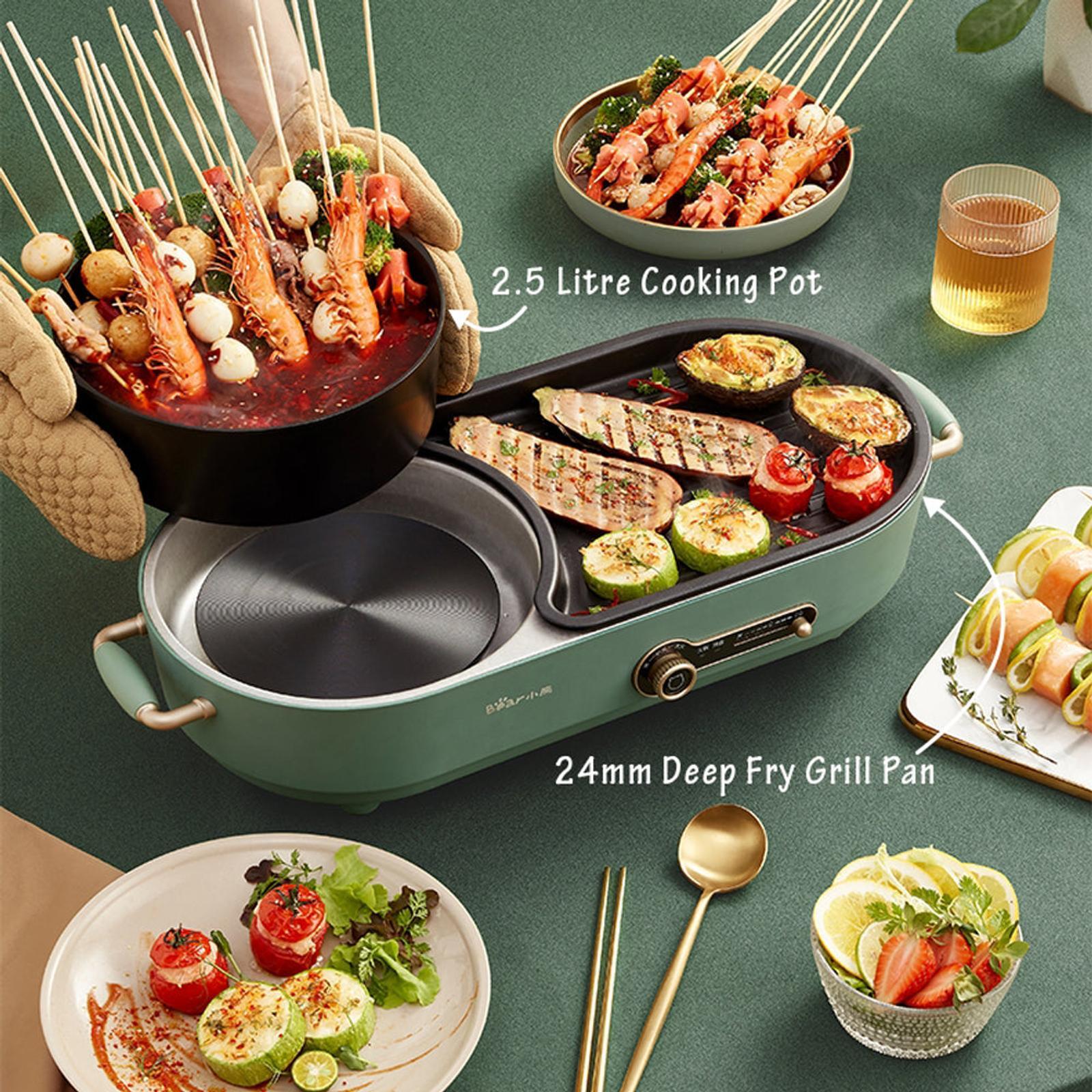 BEAR Multifunctional Cooking Hot Pot And Griddle Barbecue Machine DKL