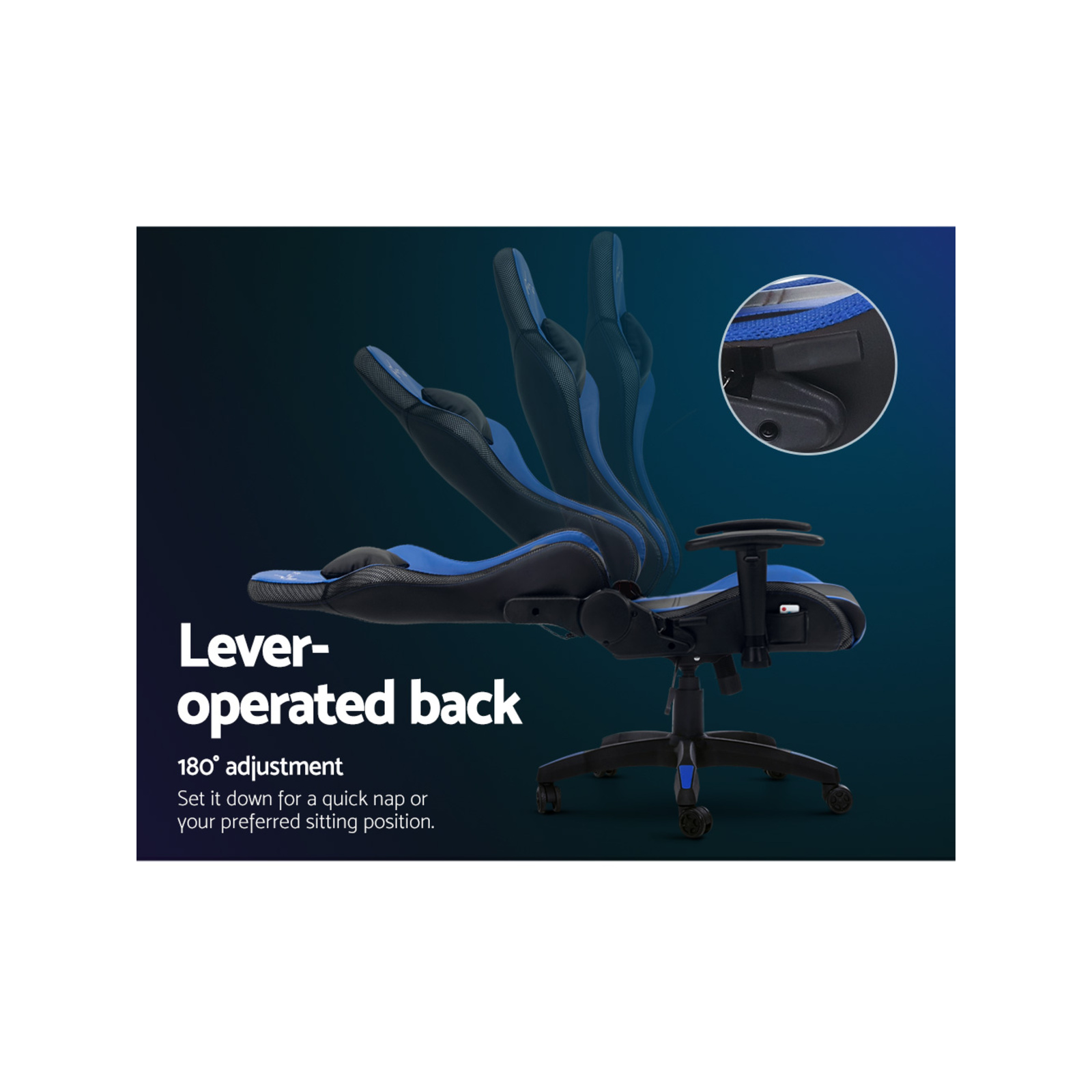 Artiss Gaming Office Chair RGB LED Lights Computer Desk Chair Home Work