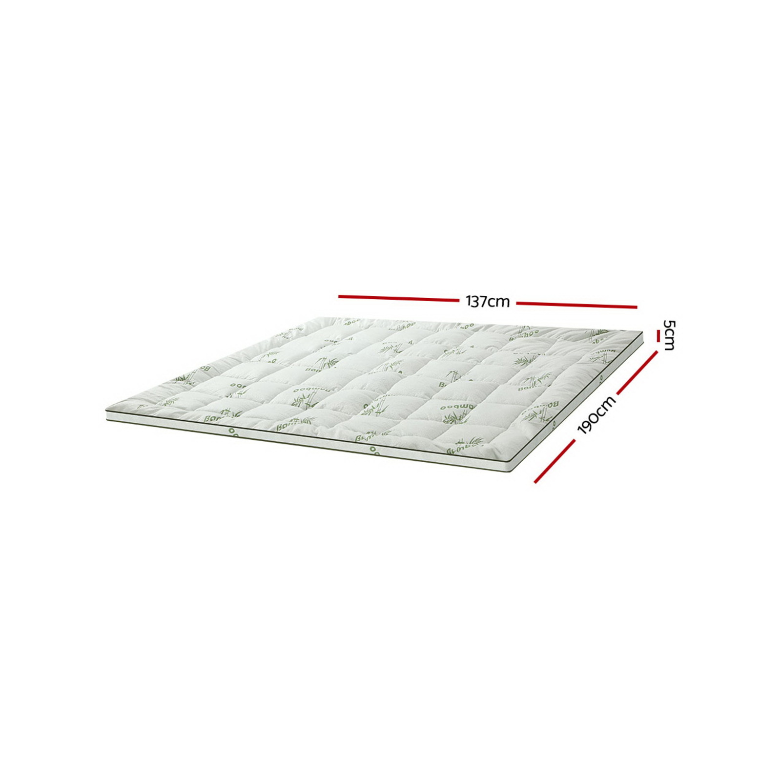 Giselle Bamboo Pillowtop Topper Mattress Toppers Double Bunnings