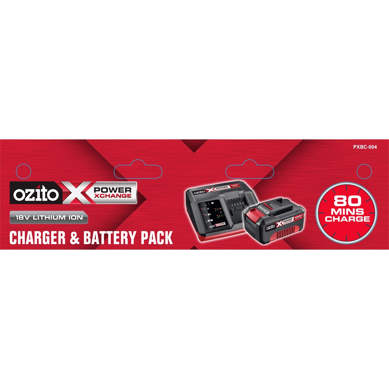 Ozito PXC 18V 4.0Ah LithiumIon Battery And Charger Pack Bunnings
