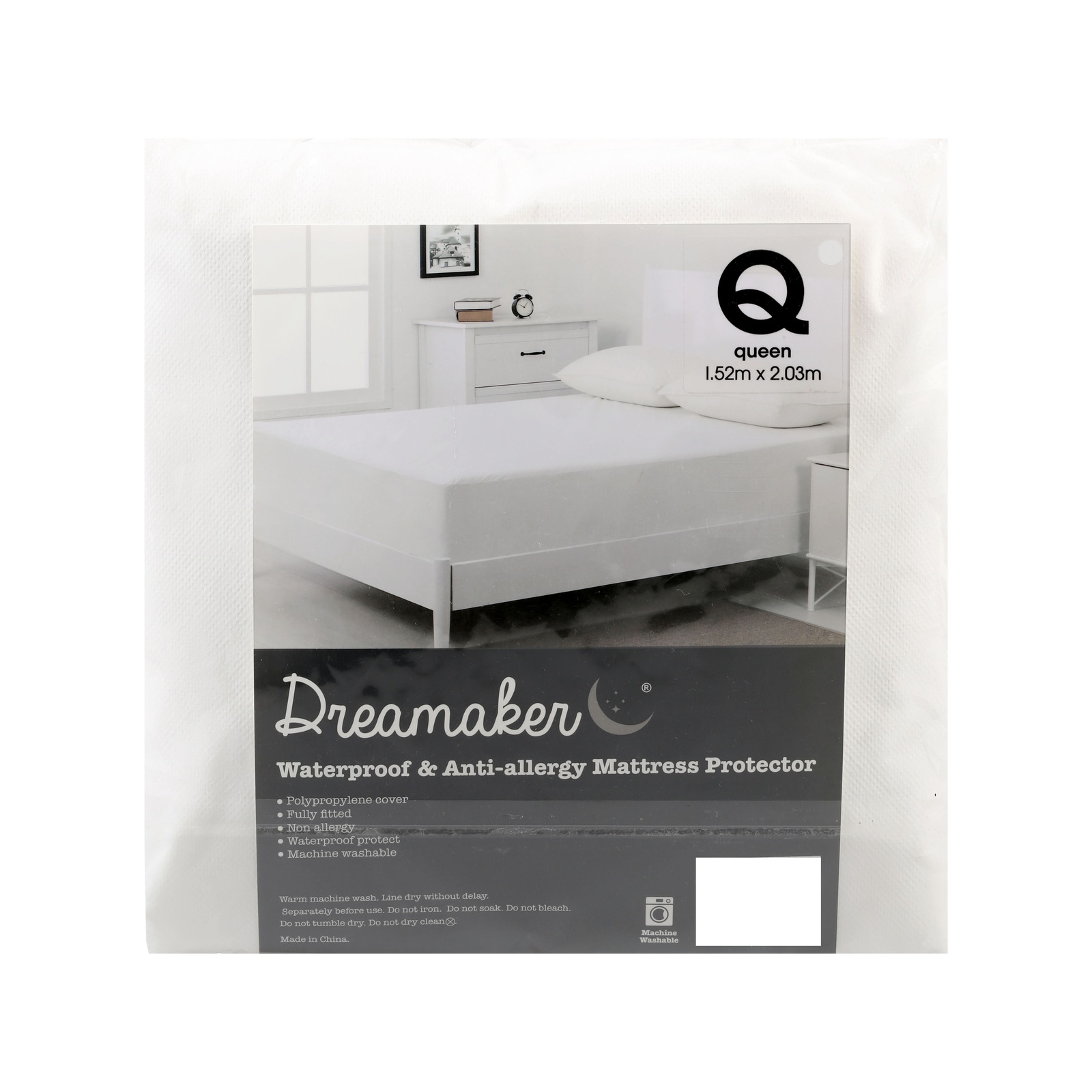 Dreamaker Stain Resistant Waterproof Mattress Protector King Bed