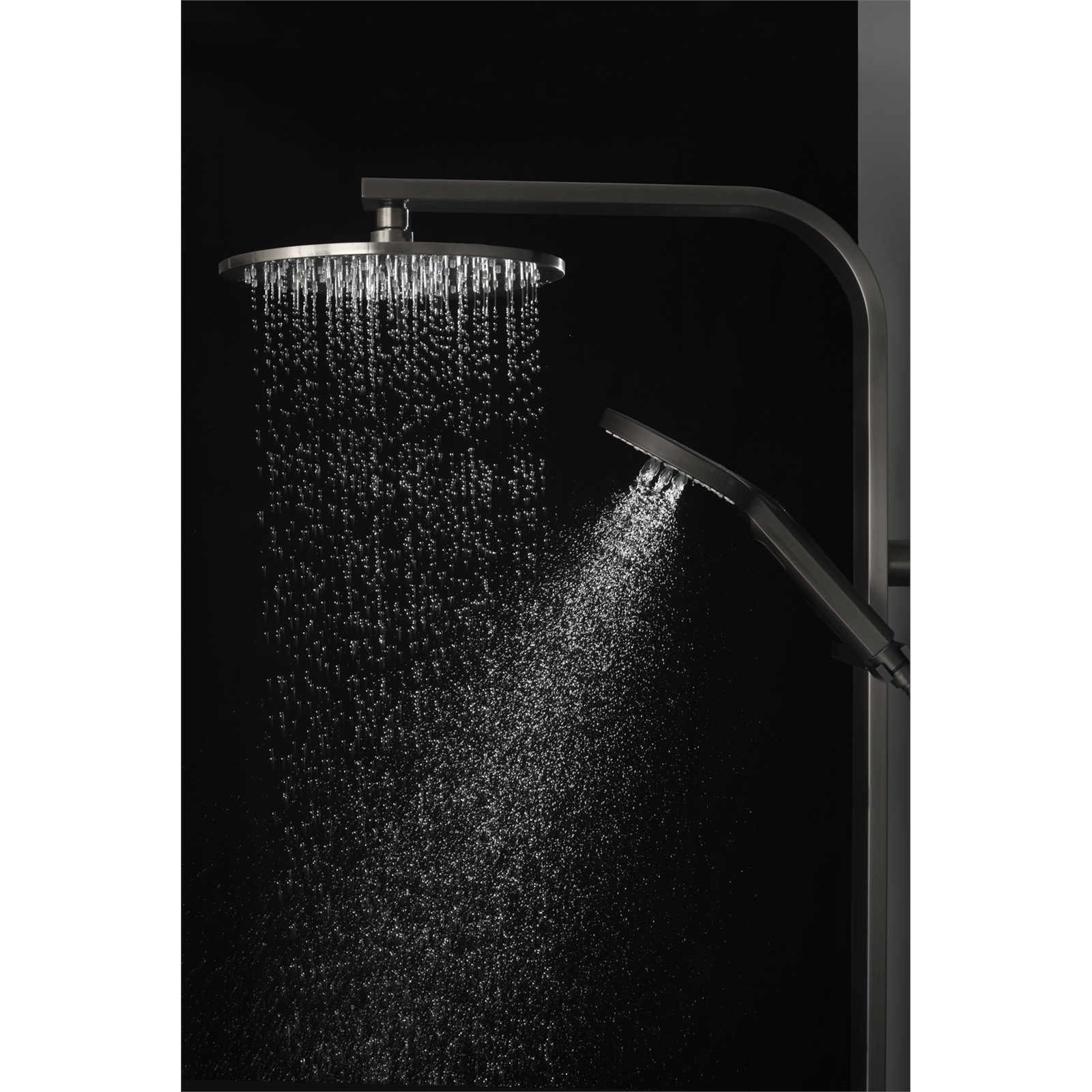 Aquatica Luxeo Gun Metal Shower Centre (Round Heads) Bunnings New Zealand