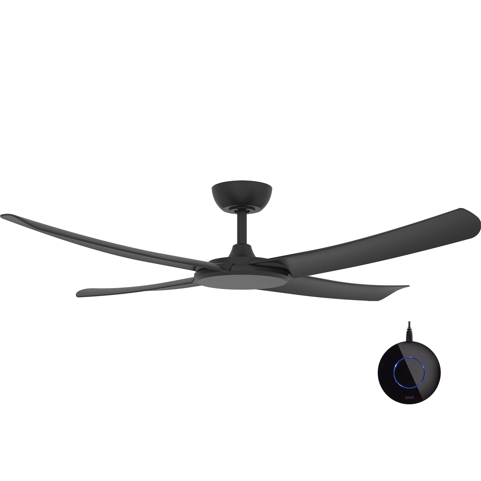 ThreeSixty 56" Black Flatjet Ceiling Fan With WIFI Control Bunnings