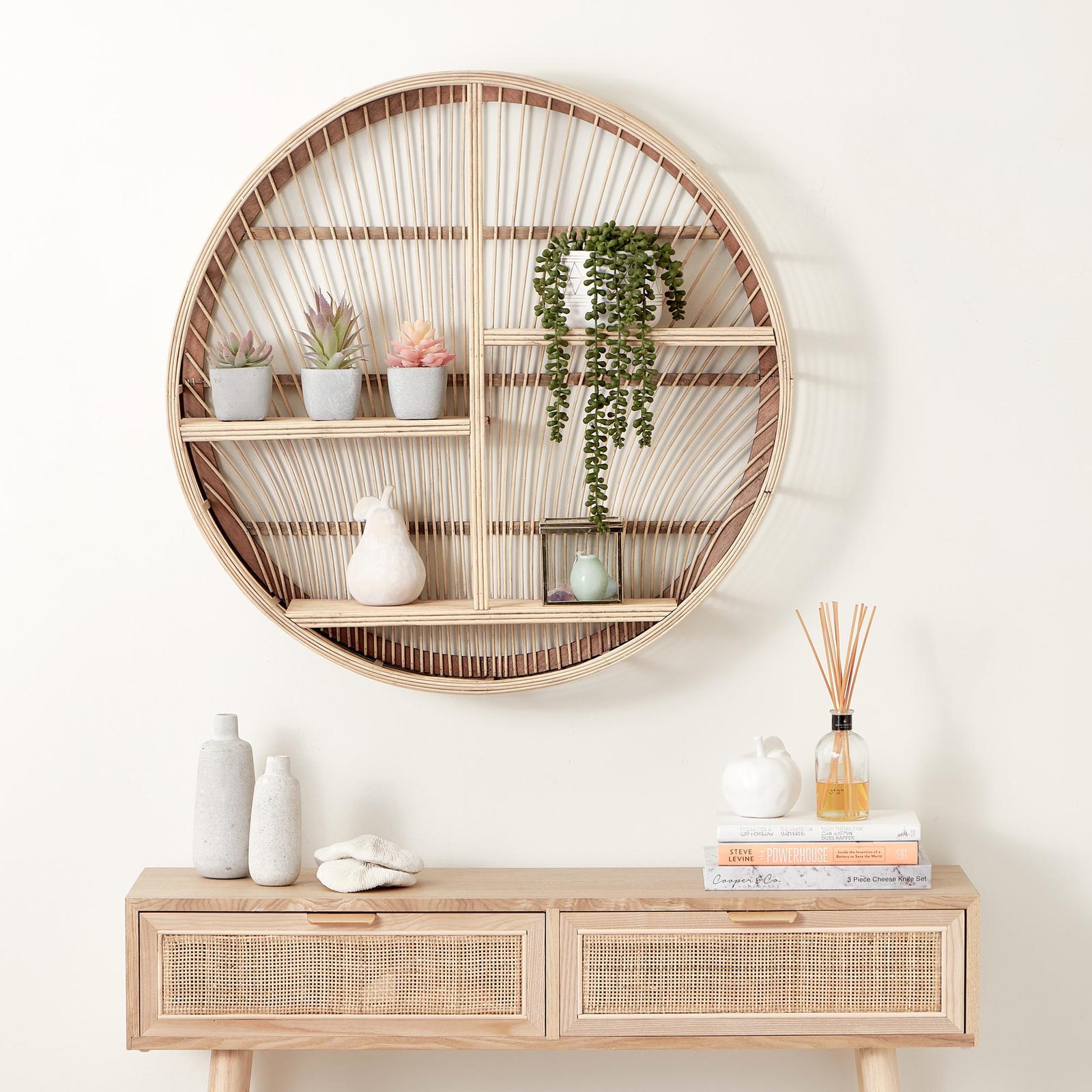 Cooper & Co. Luna Rattan Round Shelf Bunnings Australia