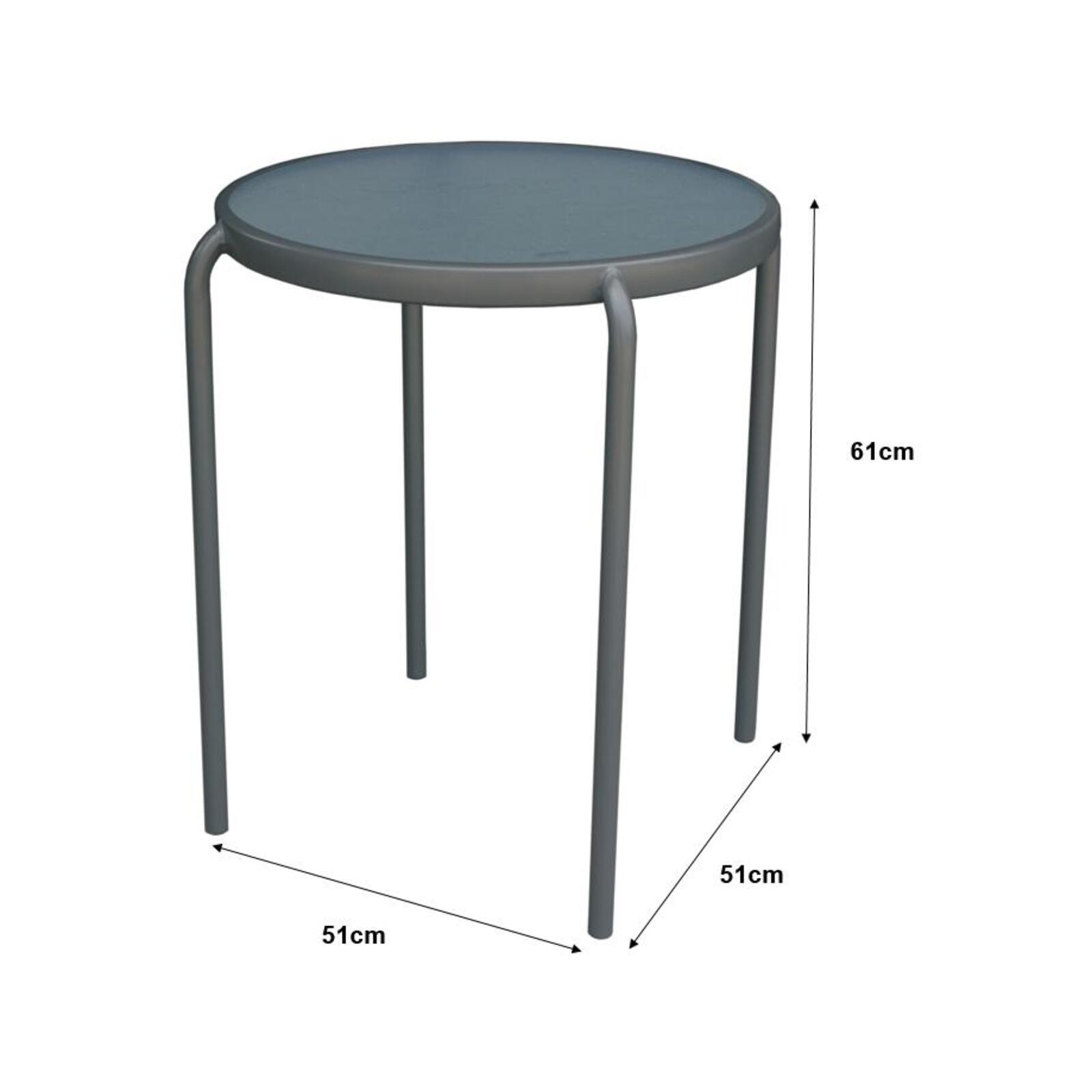 Marquee Round Glass Top Steel Side Table Bunnings Australia