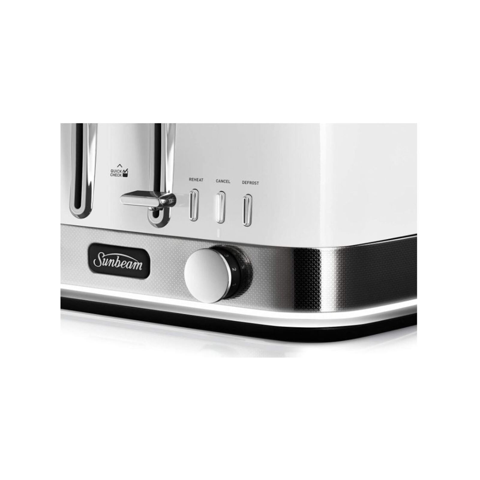Sunbeam New York Collection 4 Slice Toaster White Silver Bunnings
