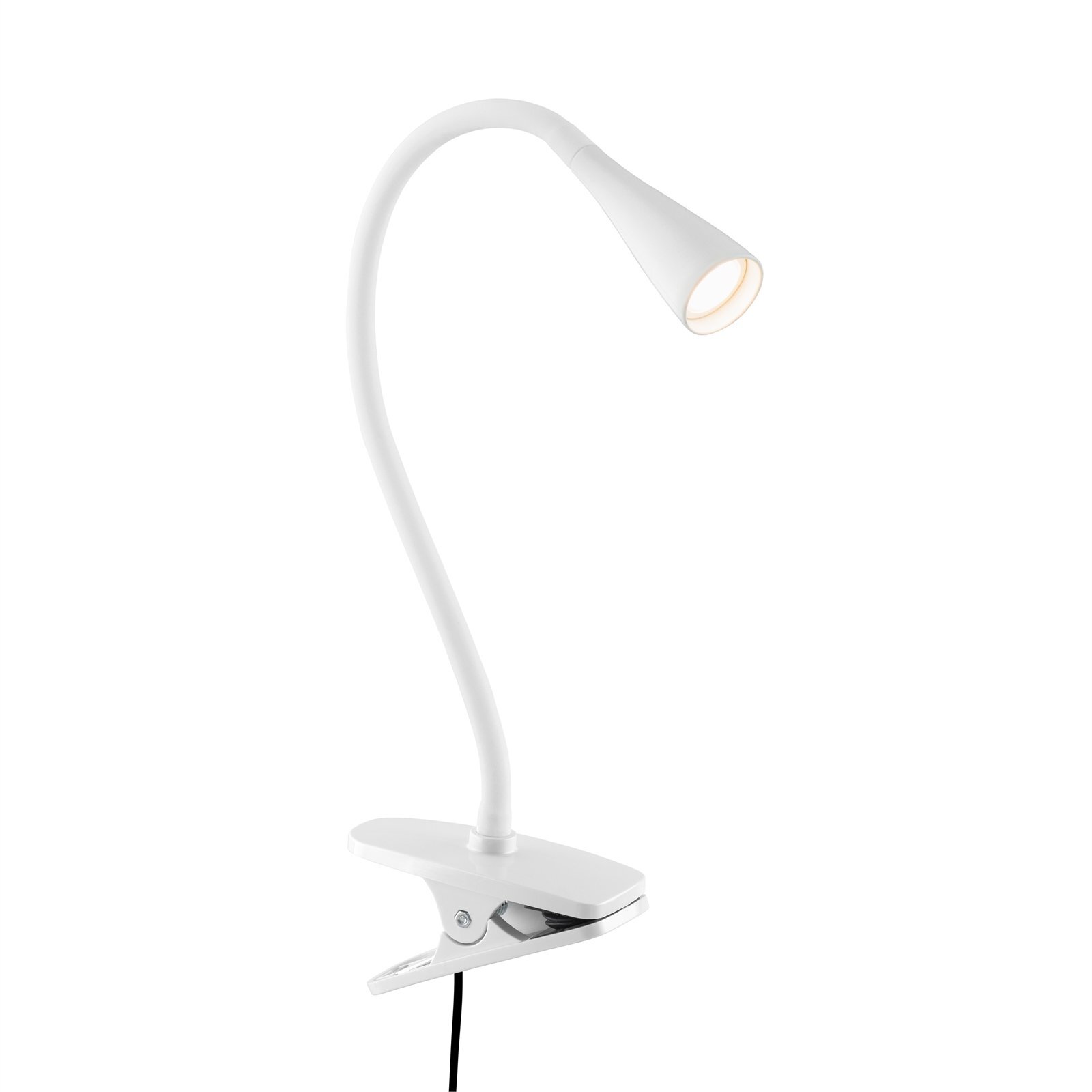 Verve Design 225mm LED White Gooseneck Dale Clip Lamp Bunnings Australia