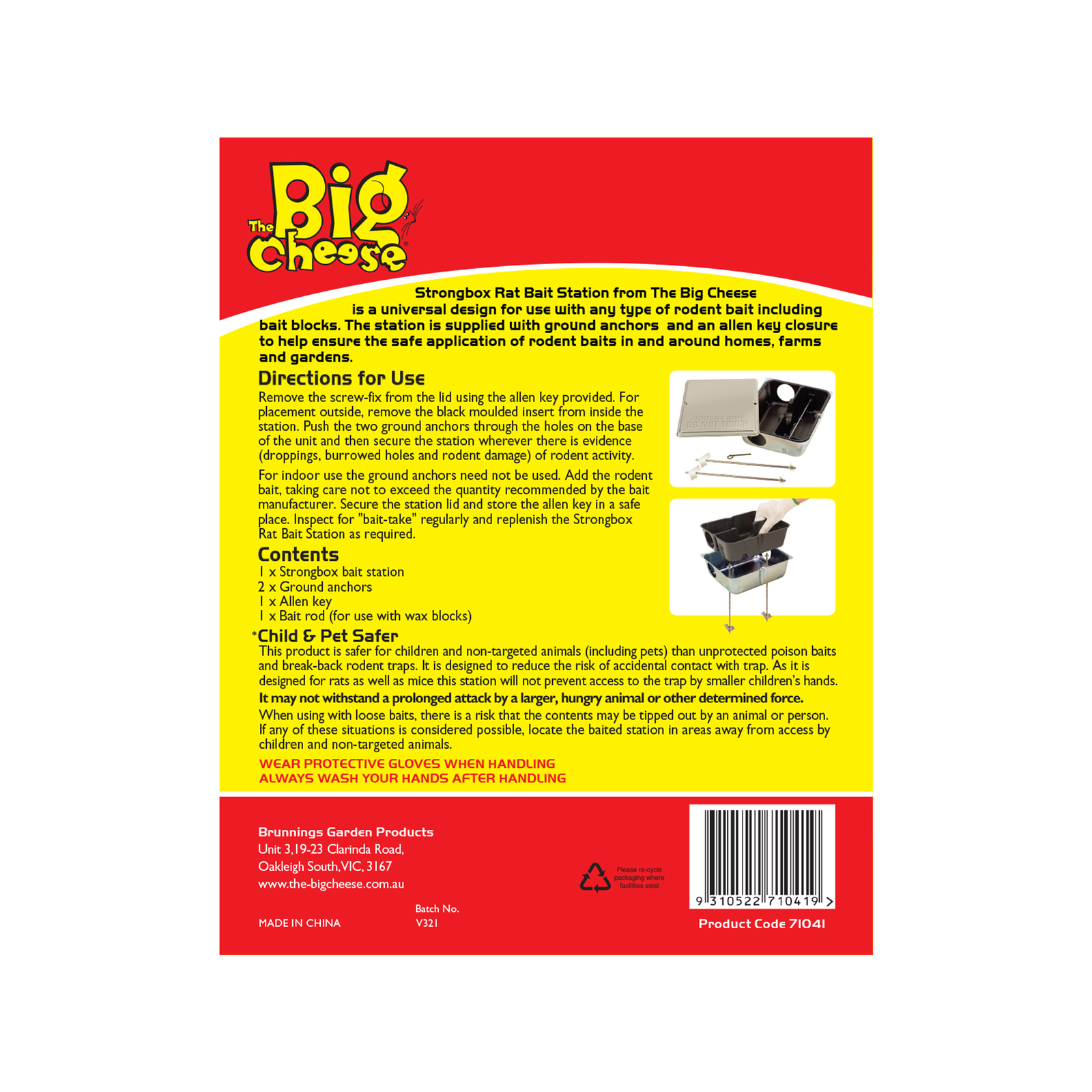 The Big Cheese Strongbox Rat Bait Station Bunnings Australia
