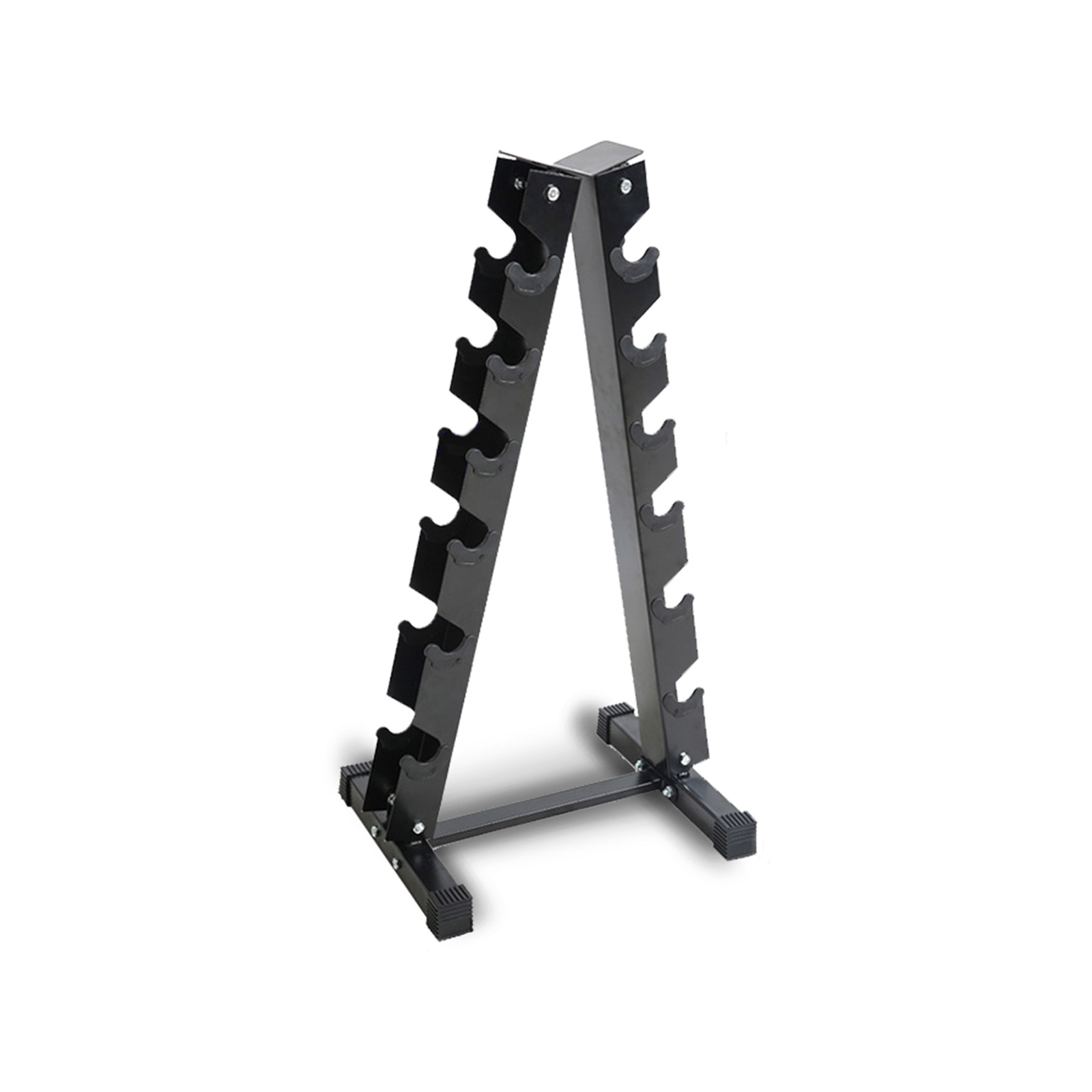JMQ FITNESS Vertical 6Pair Dumbbells Storage Rack Stand Black