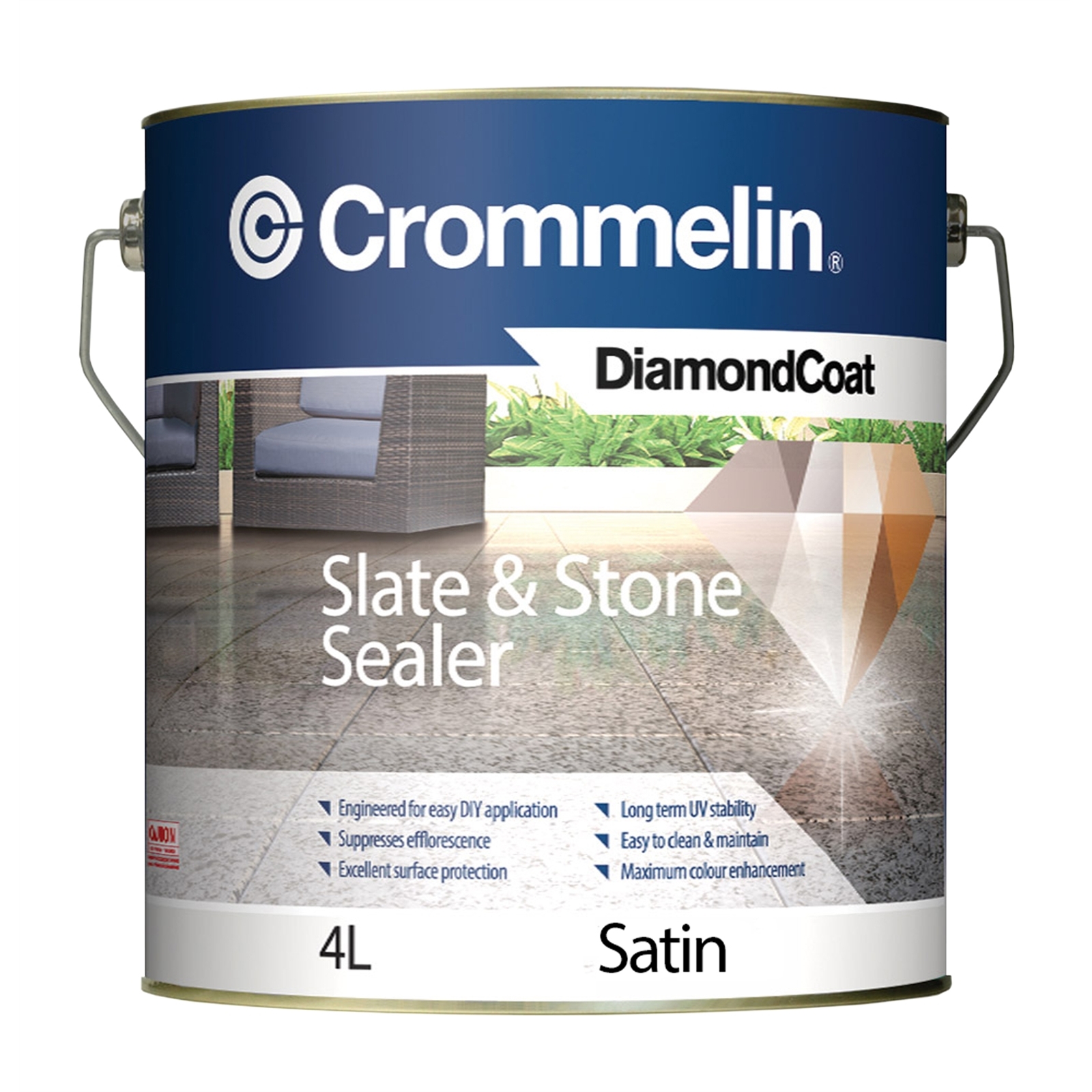 Crommelin 4L Satin DiamondCoat Slate And Stone Sealer Bunnings Australia