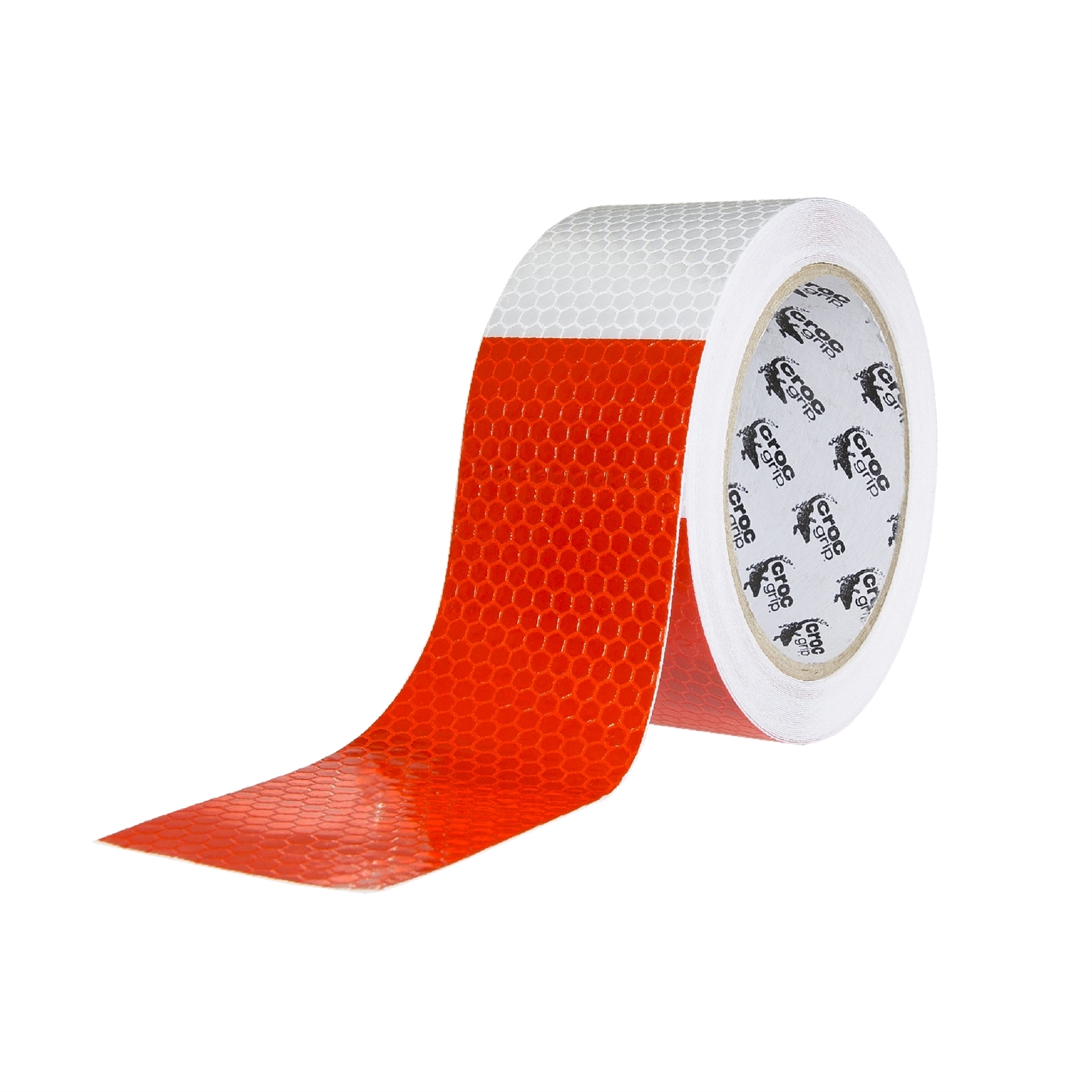 Croc Grip 10m x 50mm White And Red Reflective Safety Tape Bunnings