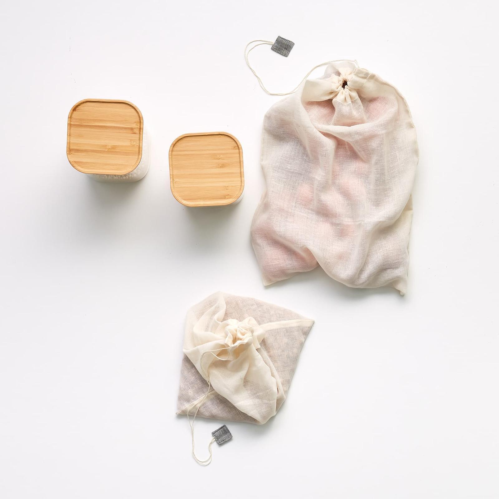 Salisbury & Co Essentials 5pc Mesh Produce Bags Small 30x25cm Natural